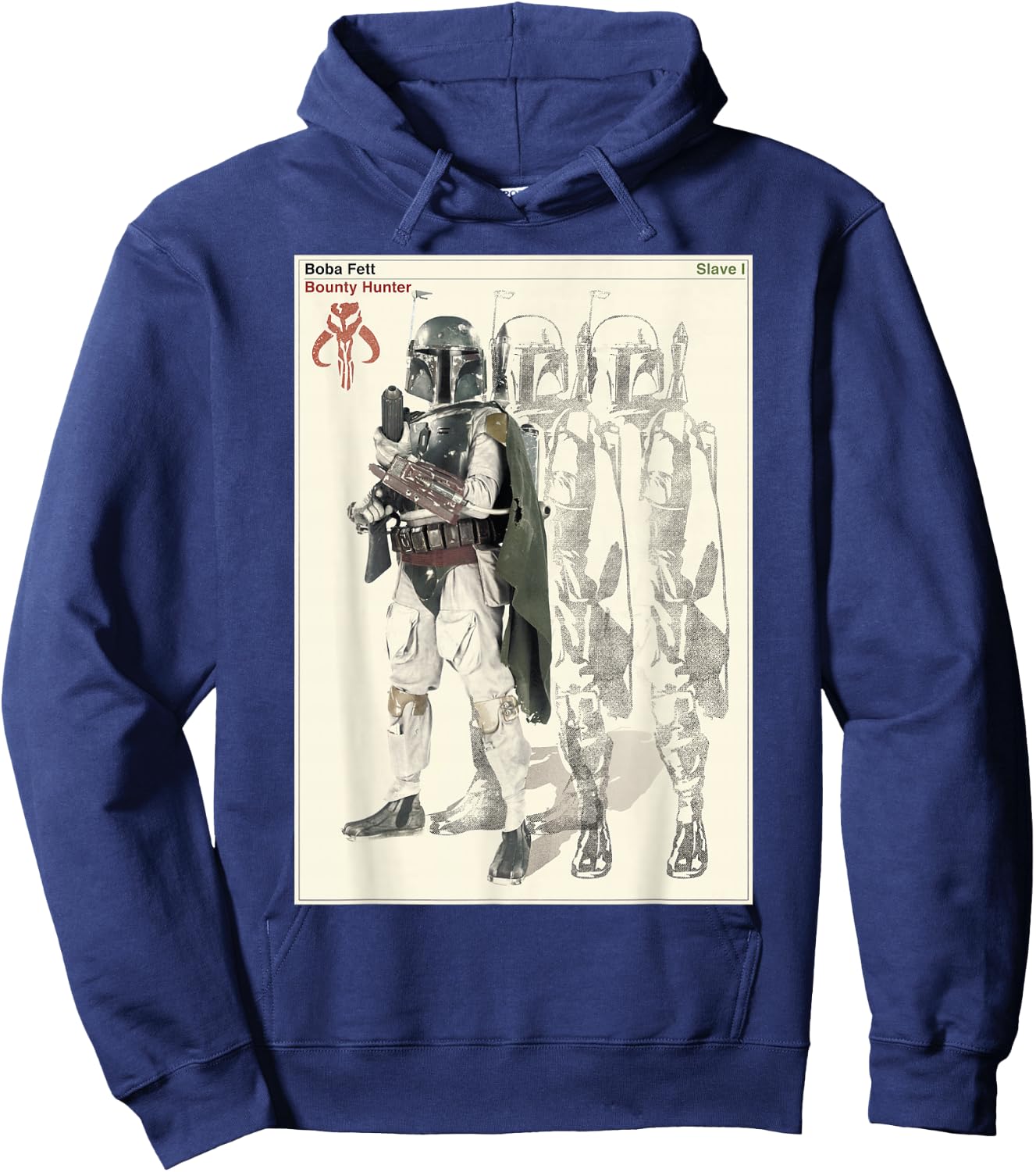 Star Wars Boba Fett Bounty Hunter Mandalorian Poster Hoodie - Hoodie | Navy