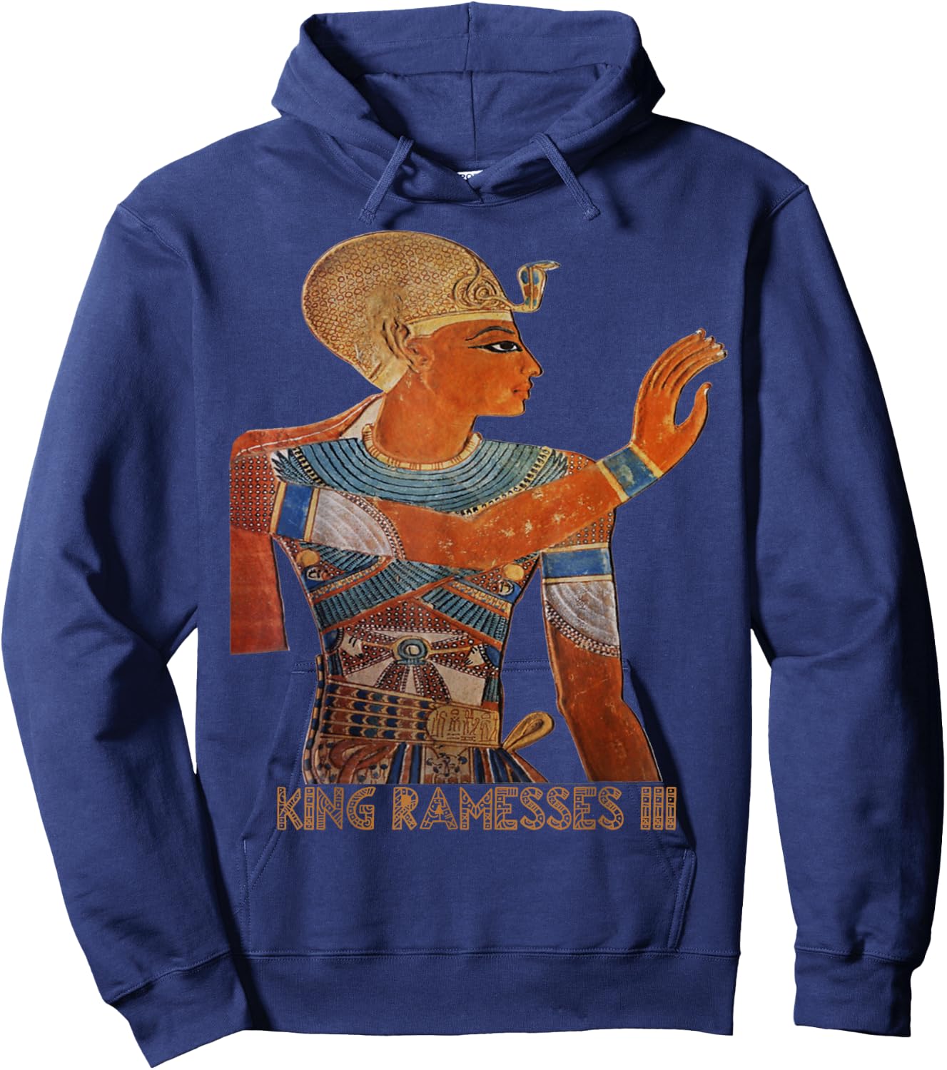King Ramesses III the Warrior Egyptian Pharaoh Gift Hoodie - Hoodie | Navy