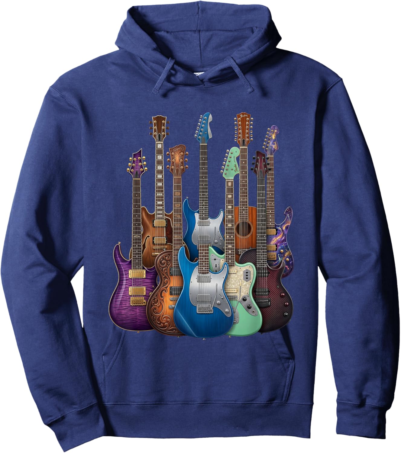 Guitars Guitarists Music Guitar Gifts Women Boy Girl Hoodie - Hoodie | Navy