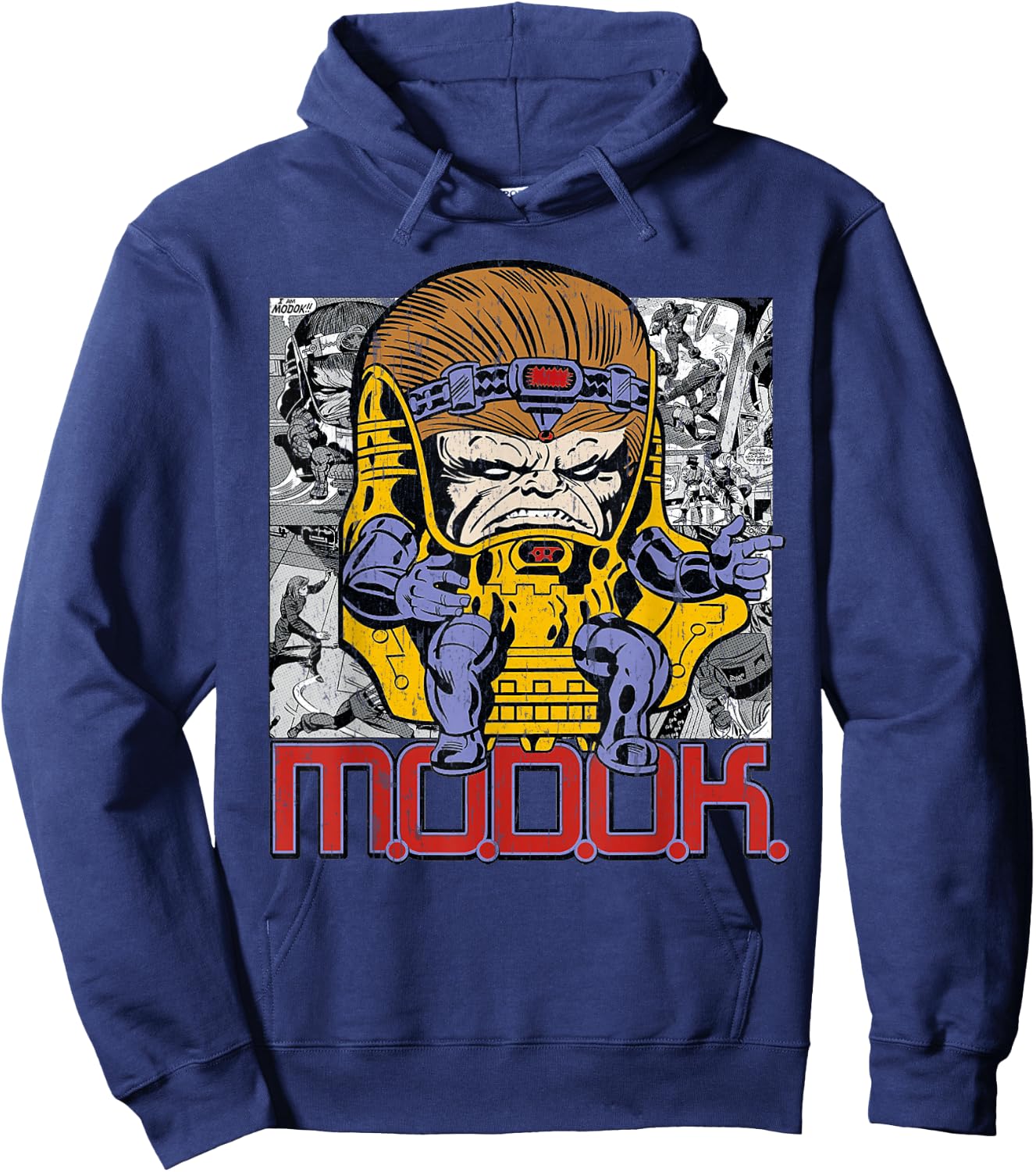 Marvel M.O.D.O.K. Chillin' Like A Villain Retro Comic Hoodie - Hoodie | Navy