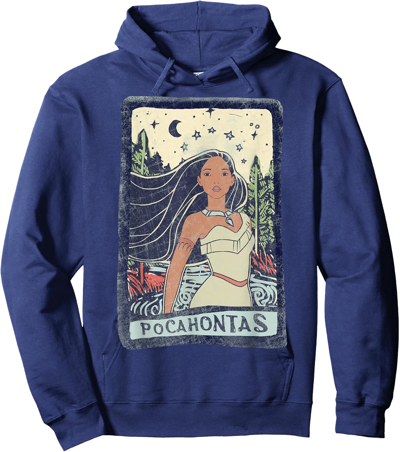 Disney Pocahontas Fierce Colorful Pose Poster Hoodie - Hoodie | Navy