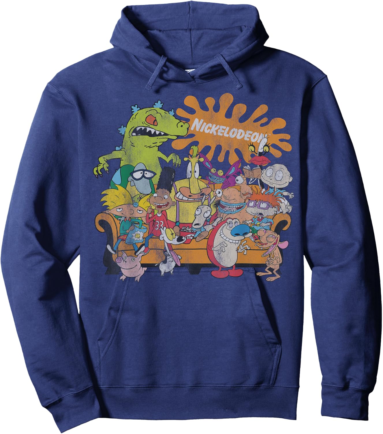 Nickelodeon Classic 90s Character Group Shot Hoodie - Hoodie | Navy