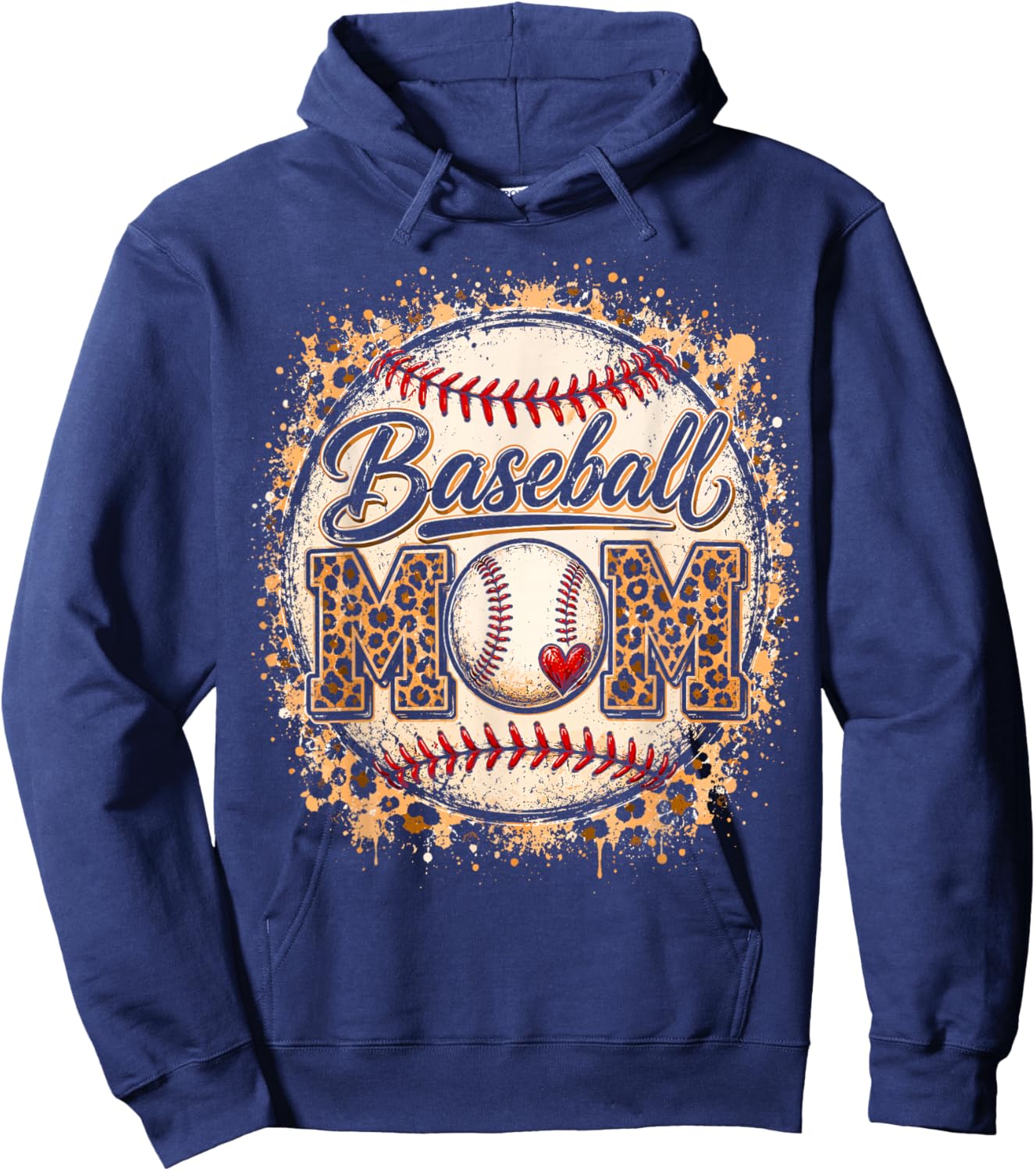 Baseball Mom Women Baseball Mama Mothers Day Hoodie - Hoodie | Navy