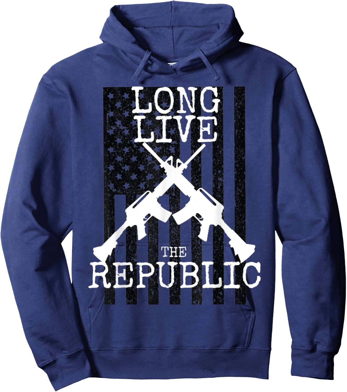 Long Live the Republic T Shirt US Flag Patriotic American Hoodie - Hoodie | Navy