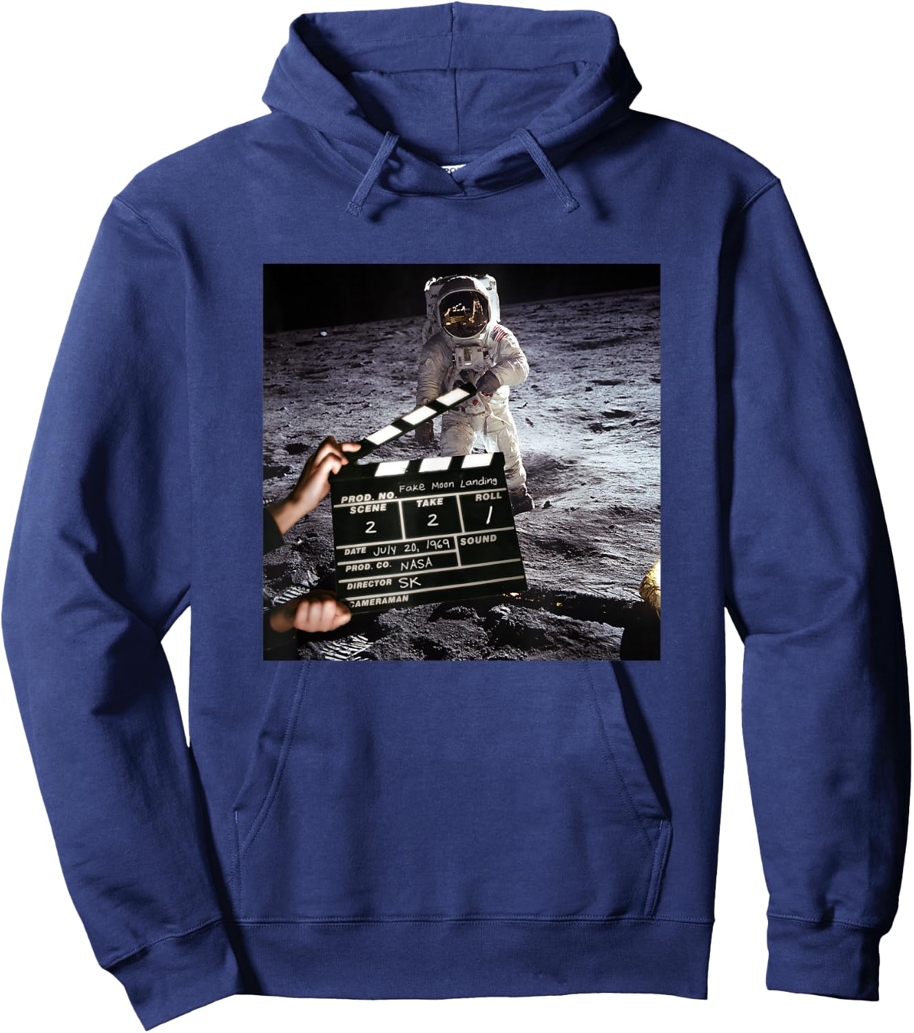 Fake Moon Landing Hoodie - Hoodie | Navy