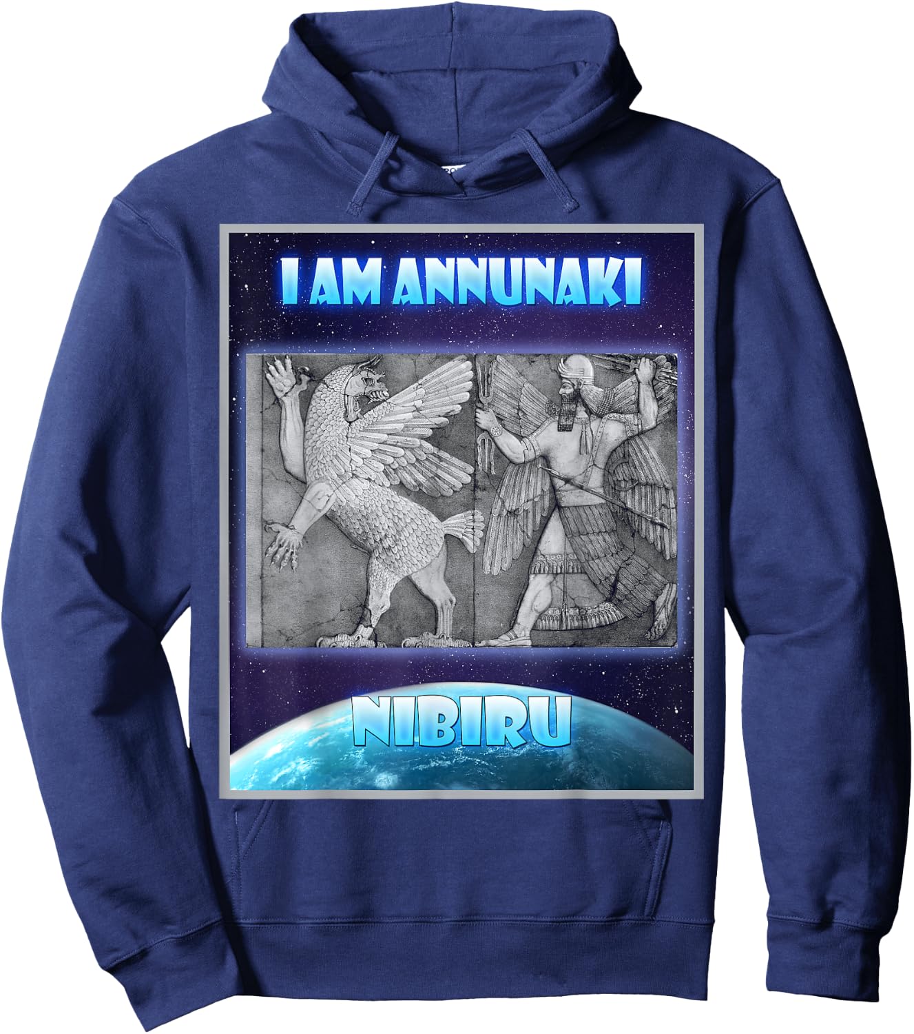 i am annunaki ancient aliens , sumerian gods Enki Hoodie - Hoodie | Navy