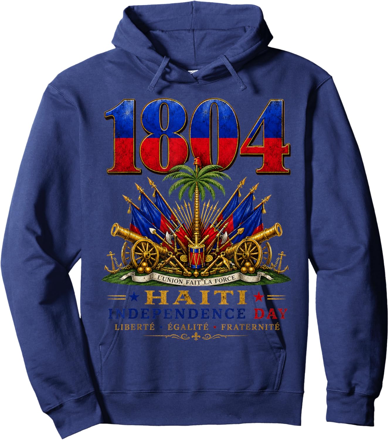 Haitian Revolution 1804 Haiti Independence Day Pride Flag Hoodie - Hoodie | Navy