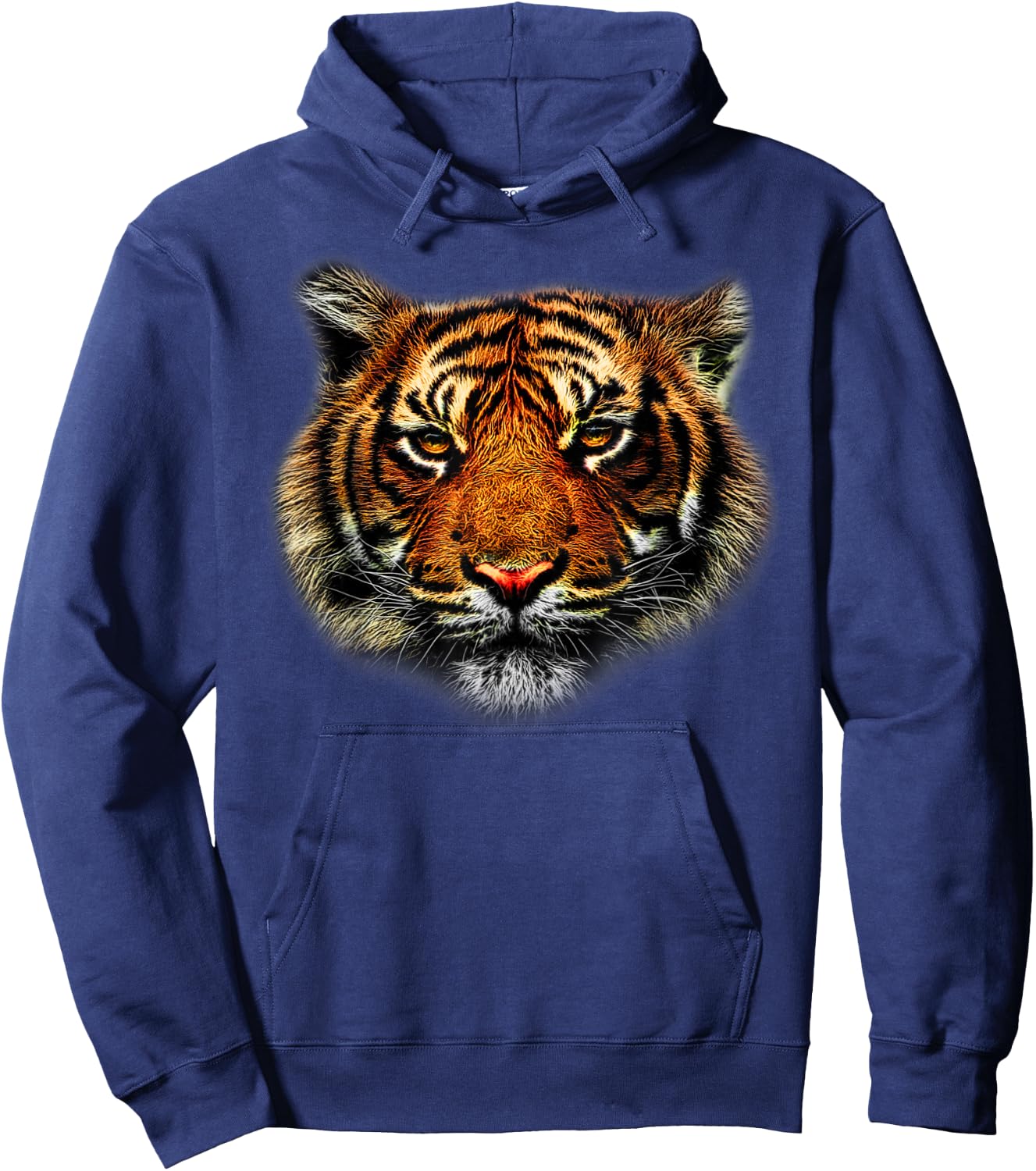 Tiger Eyes Animal Print Leopard Cheetah Head Lion Cat Shirt Women Kids Hoodie - Hoodie | Navy