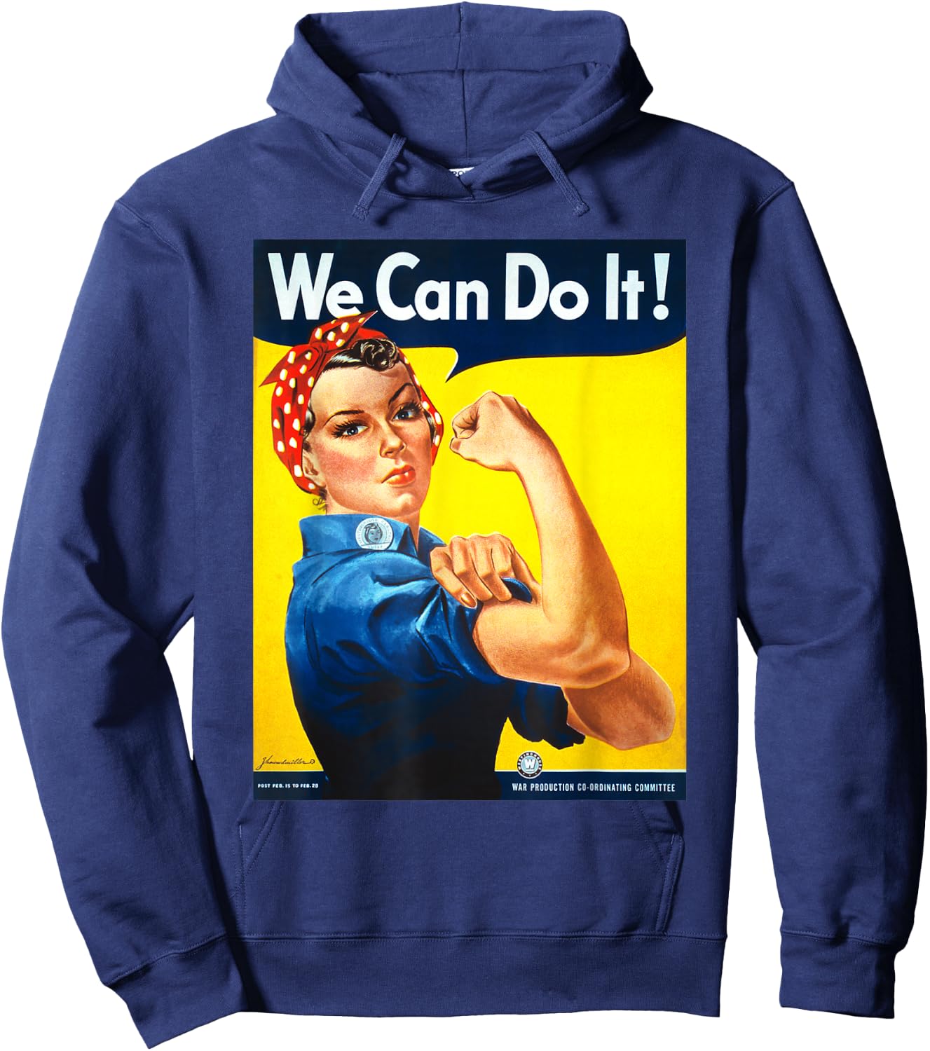 Rosie The Riveter Hoodie - Hoodie | Navy