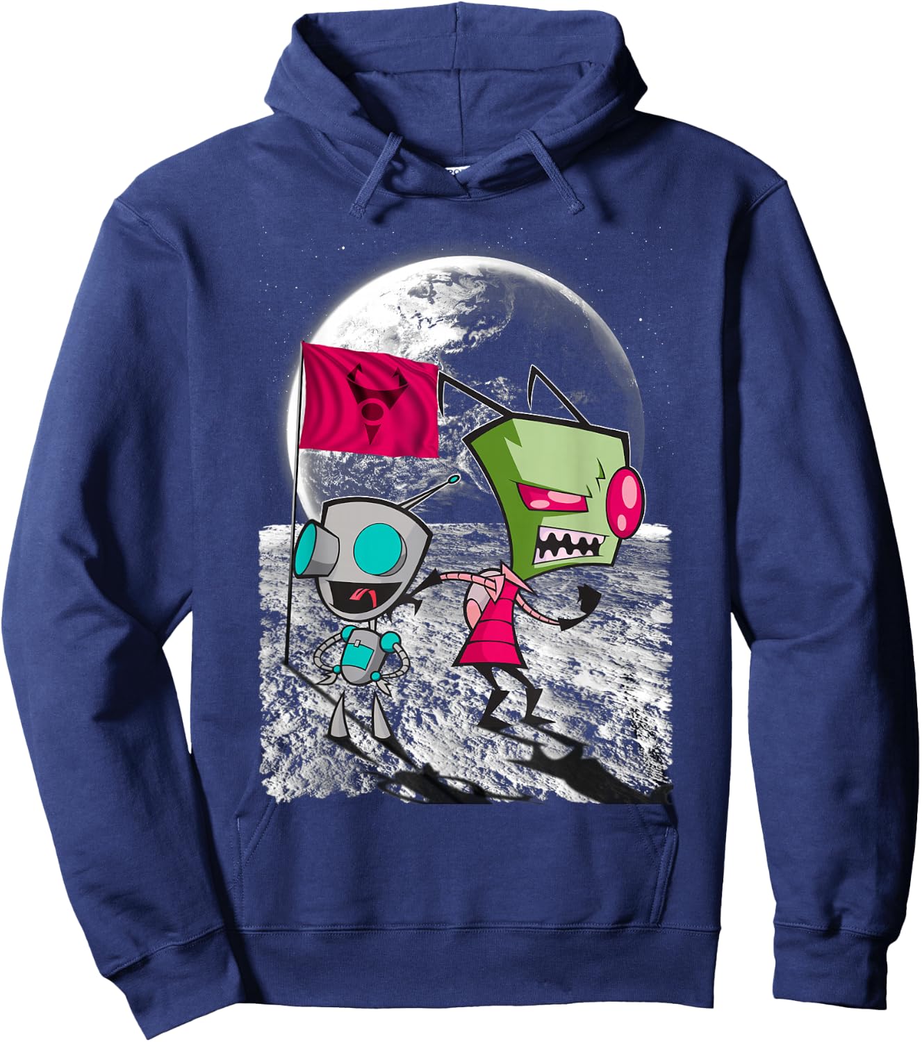Nickelodeon Invader Zim Man on the Moon Hoodie - Hoodie | Navy