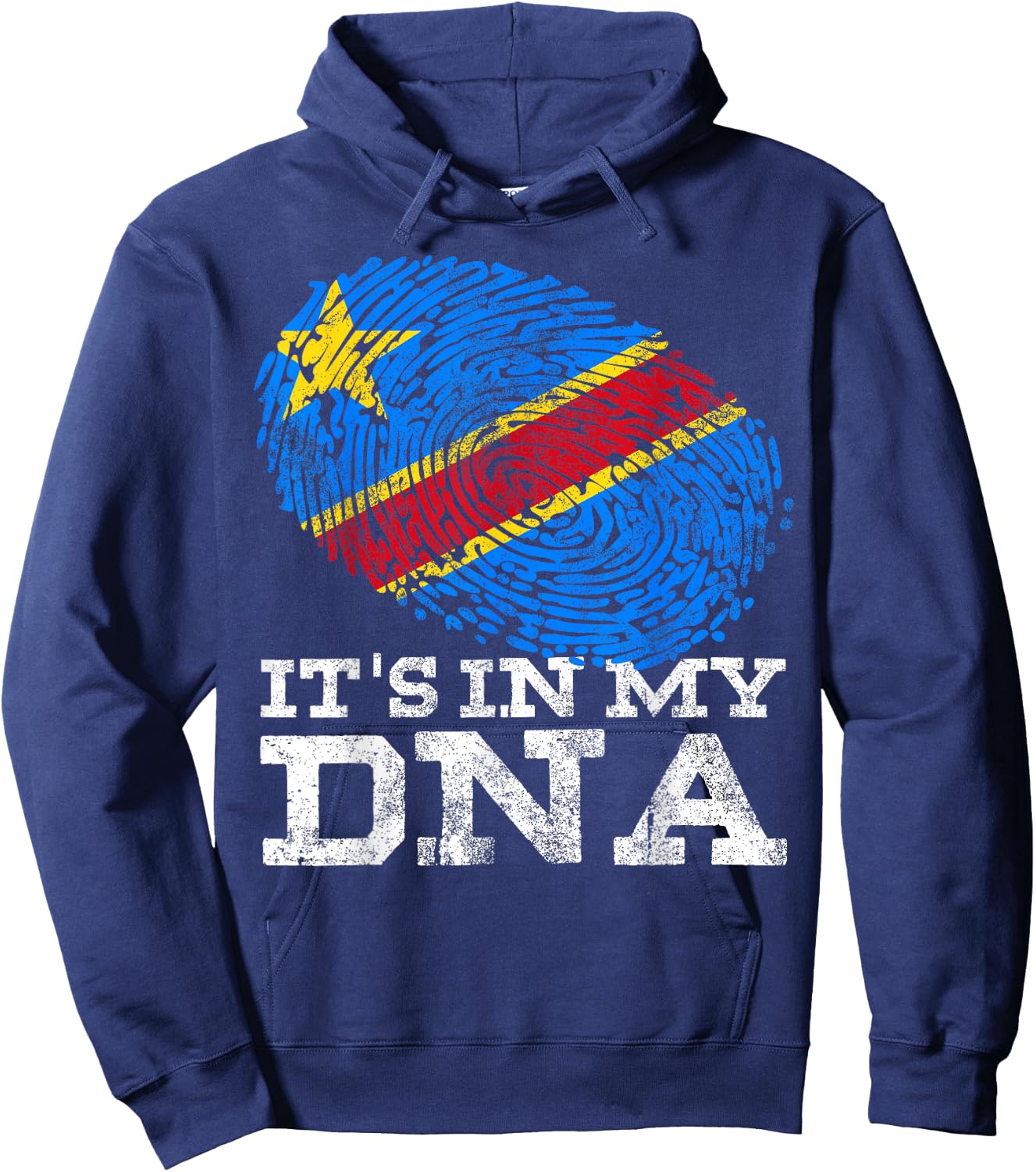 It's In My DNA Congolese Gifts African DRC DR Congo Flag Hoodie - Hoodie | Navy