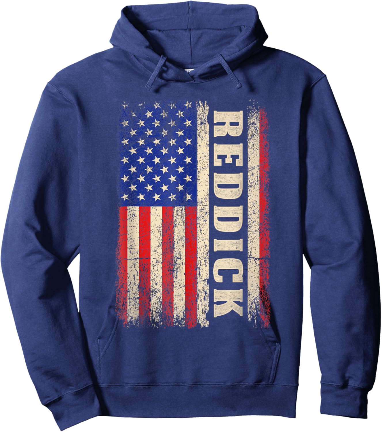 REDDICK Last Name Shirt REDDICK Name American Flag Hoodie - Hoodie | Navy