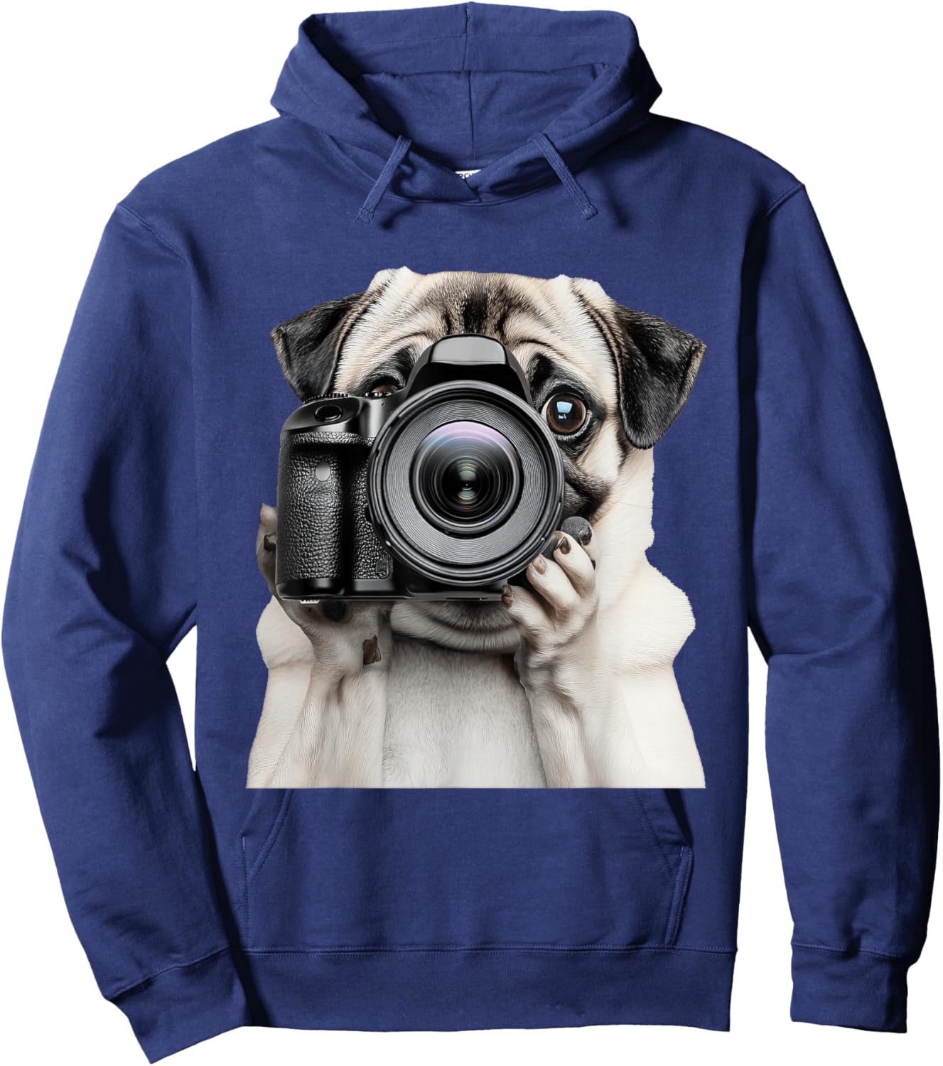 Pug Photographer Photography Camera Hoodie - Hoodie | Navy