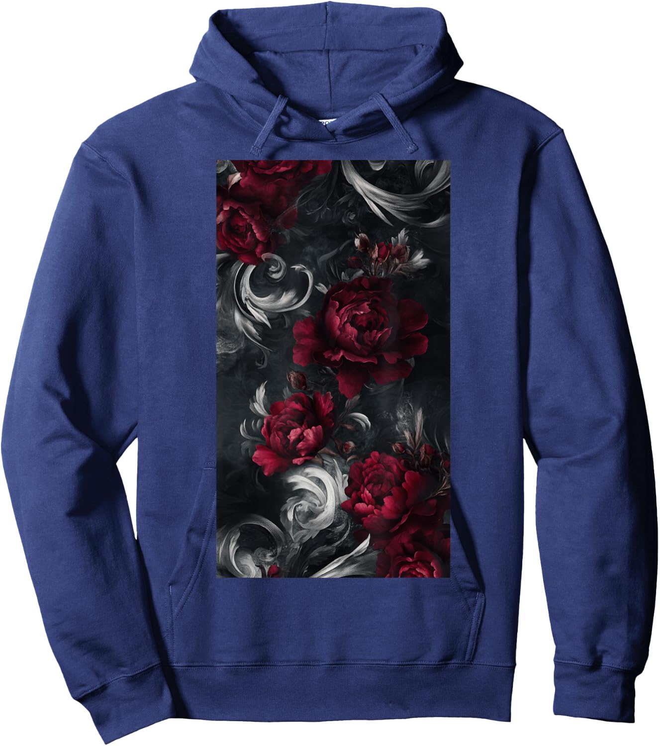 Rose Flowers Floral Aesthetic Vintage flowers Hoodie - Hoodie | Navy