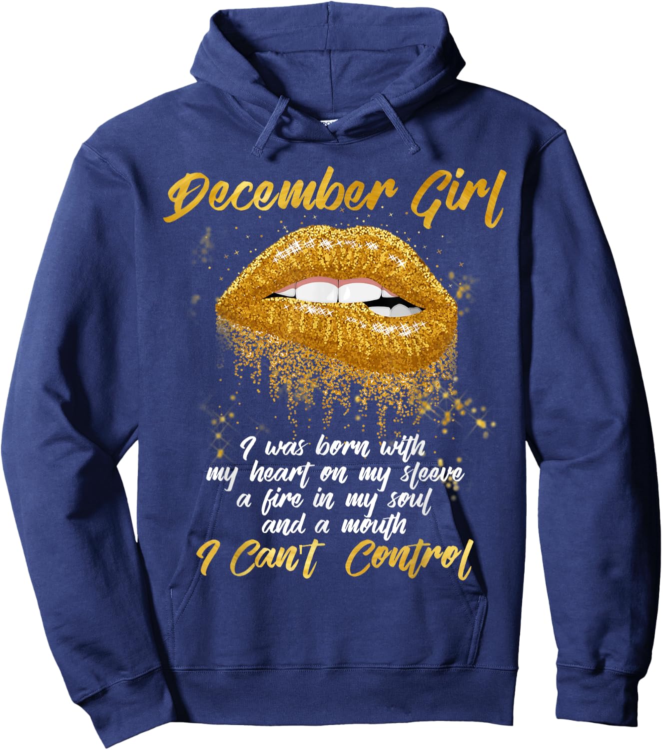 I'm a December Girl Shirt Funny Birthday Hoodie - Hoodie | Navy