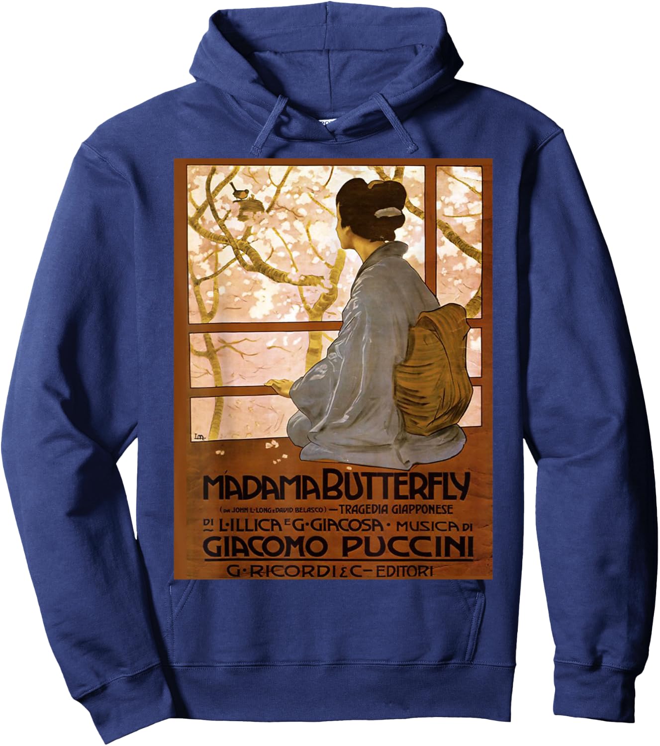 Vintage poster - Madama Butterfly Retro Hoodie - Hoodie | Navy