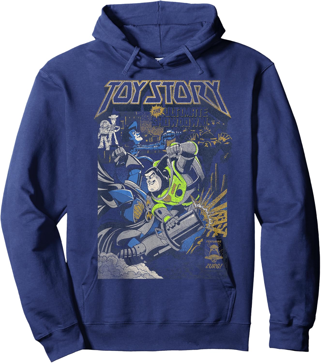 Disney Pixar Toy Story Woody And Buzz Zurg Ultimate Showdown Hoodie - Hoodie | Navy