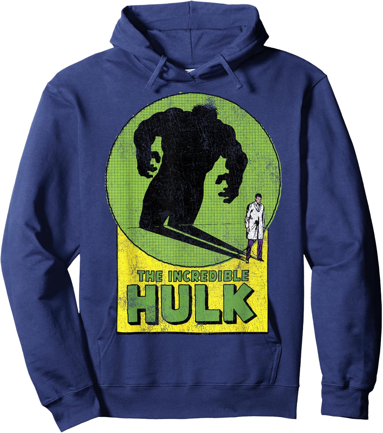 Marvel Hulk Transformation Shadow Graphic Hoodie - Hoodie | Navy