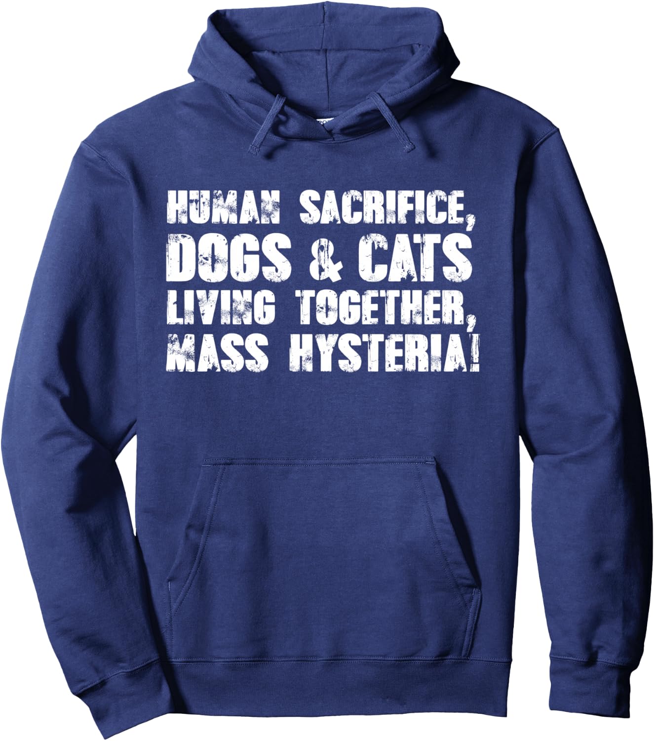 Human Sacrifice, Dogs & Cats Living Together, Mass Hysteria Hoodie - Hoodie | Navy