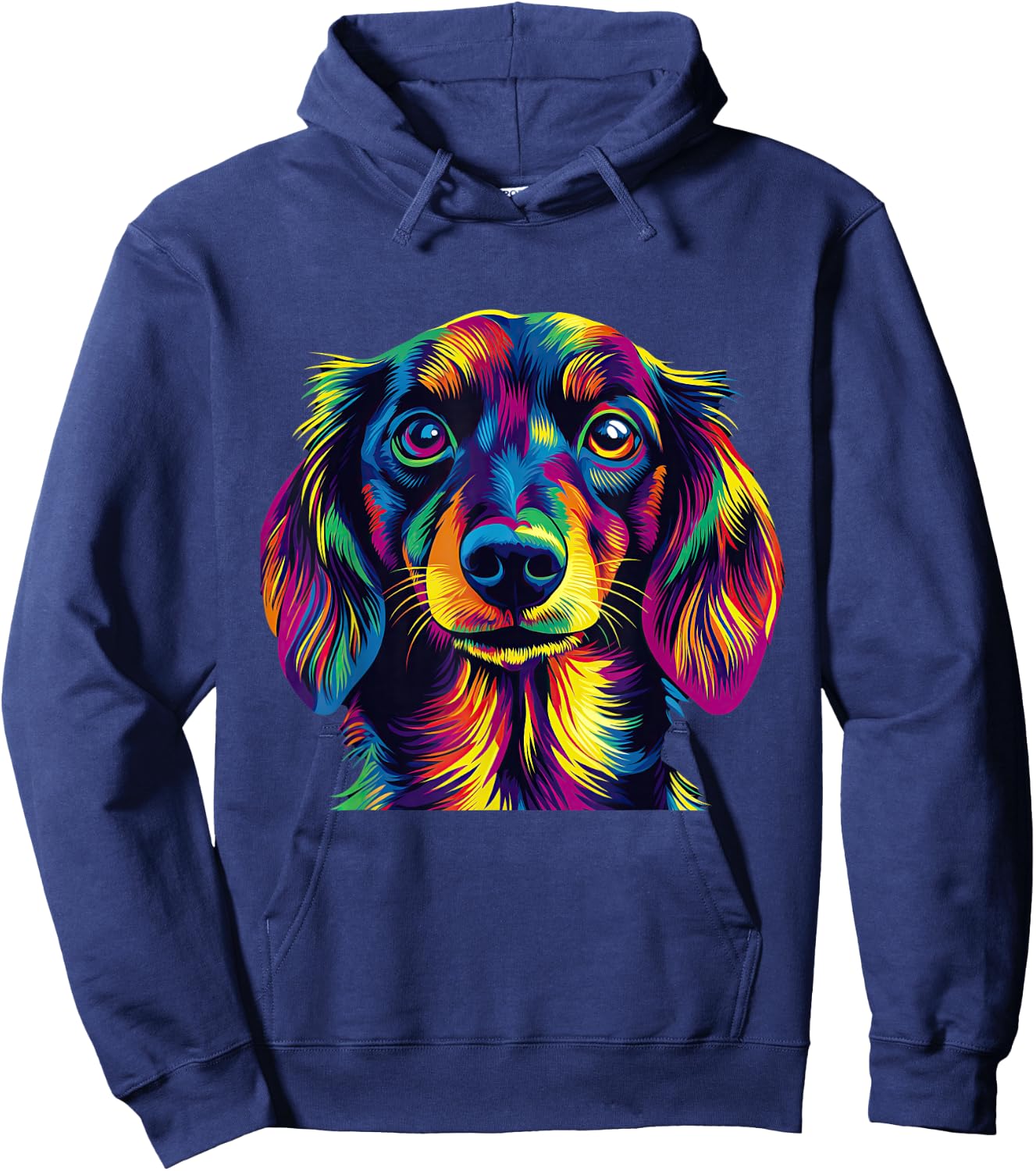 Colorful Dachshund Pop Art Dog Lovers Gift Hoodie - Hoodie | Navy