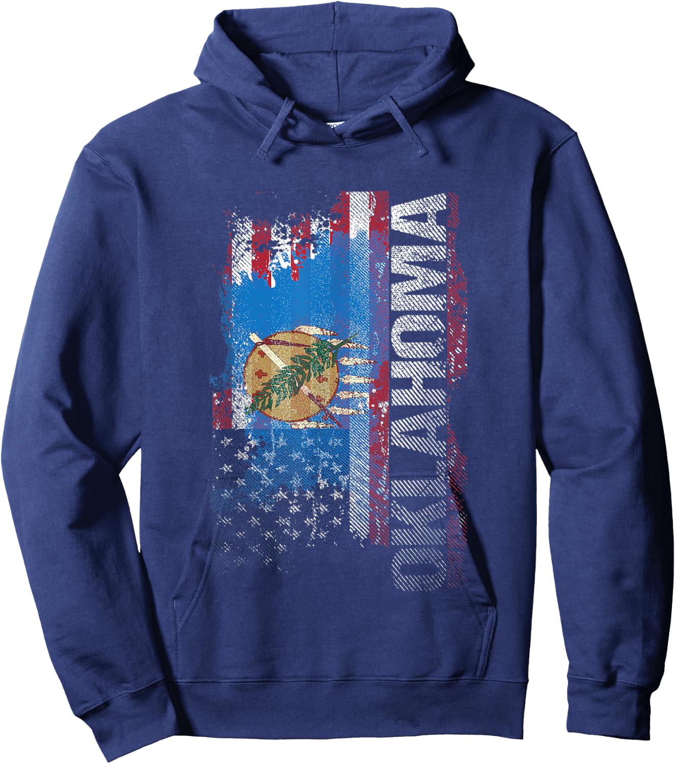 Oklahoma State USA Flag Souvenir Gift Women Kids Men Hoodie - Hoodie | Navy
