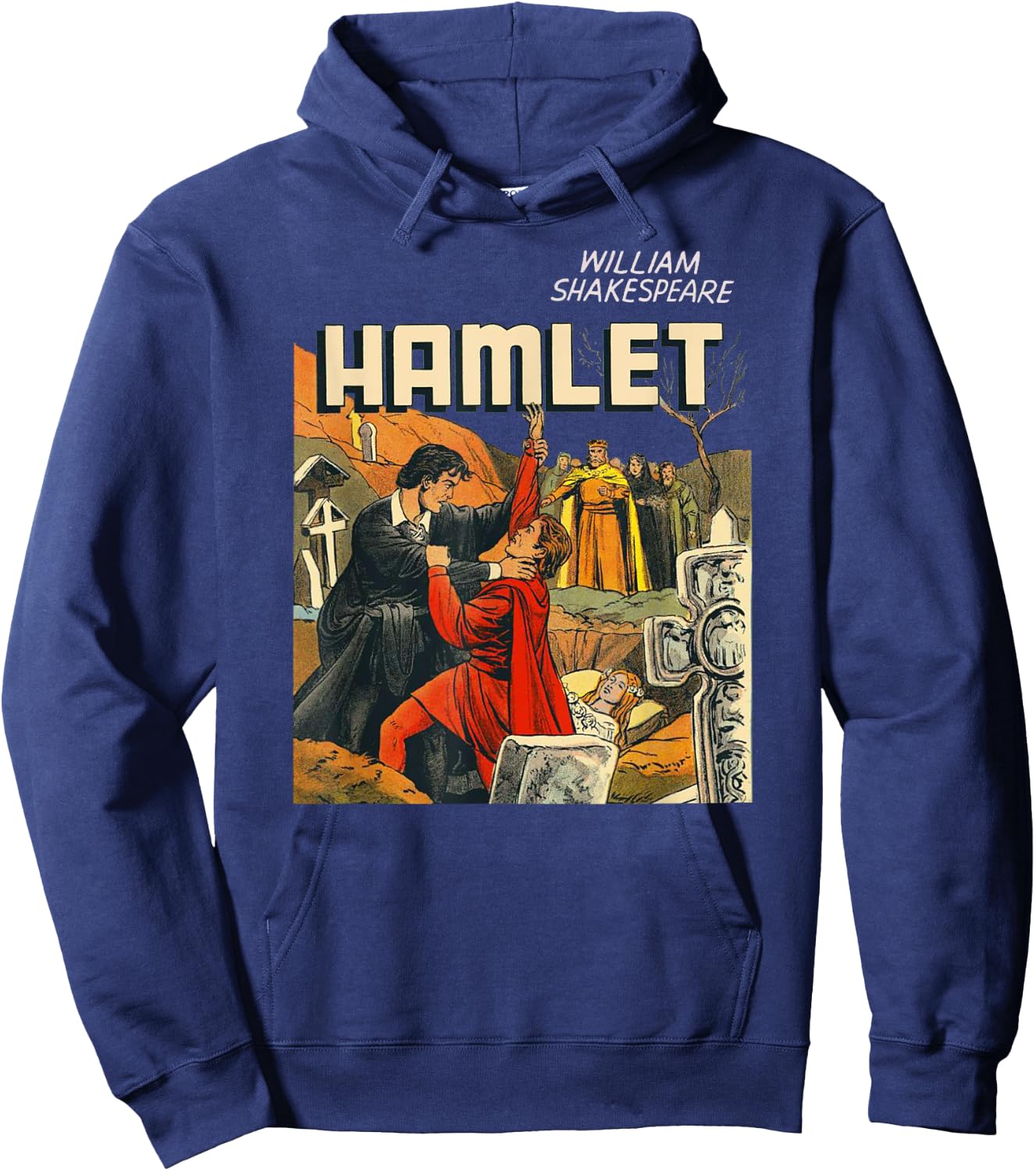 Vintage Shakespeare Hamlet Shirt-Hamlet Laertes Ophelia Hoodie - Hoodie | Navy