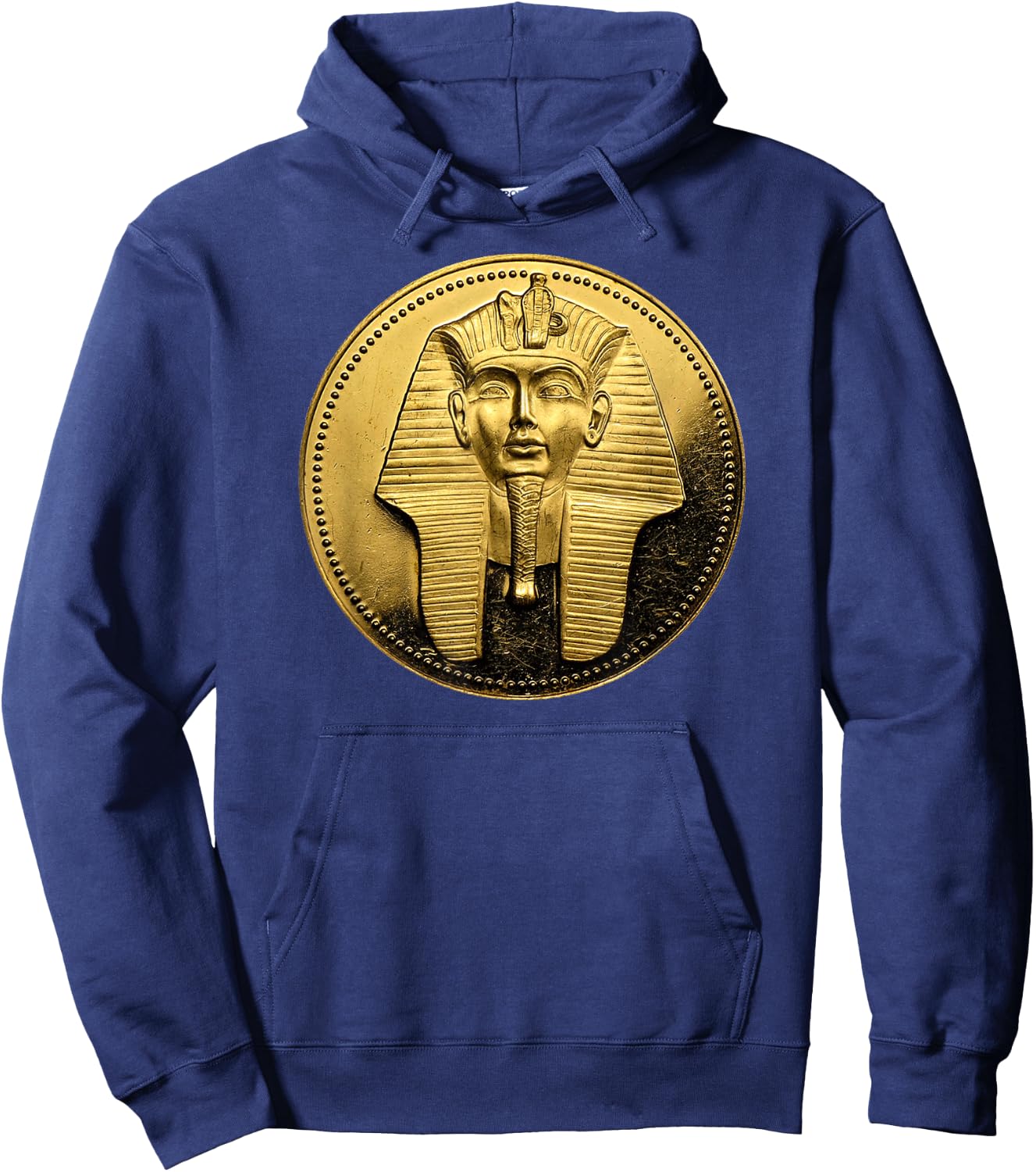 Black Ancient Egyptian Golden Pharoah Coin King TUT Hoodie - Hoodie | Navy
