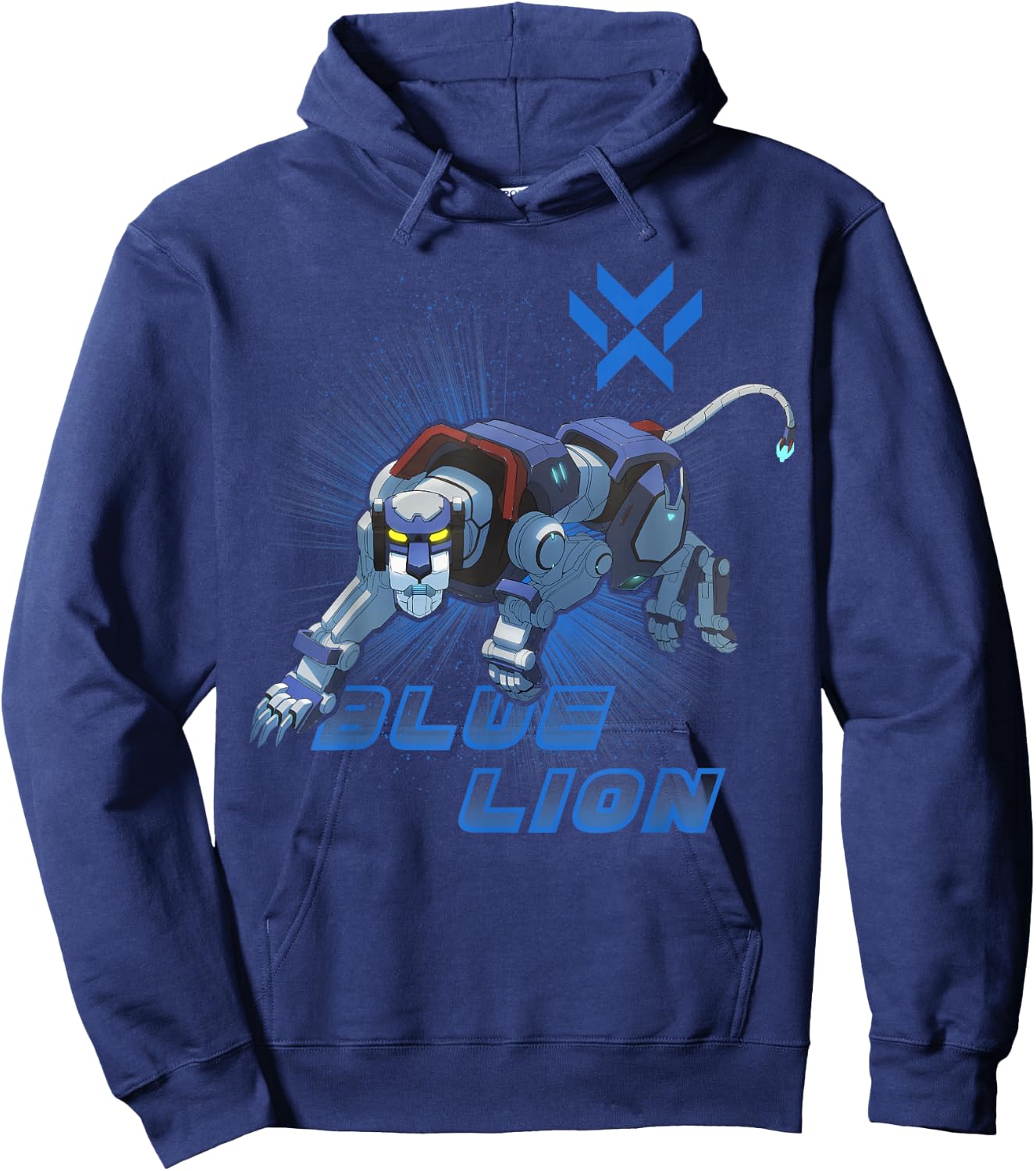 Legendary Defender Blue Lion Logo Graphic Hoodie - Hoodie | Navy