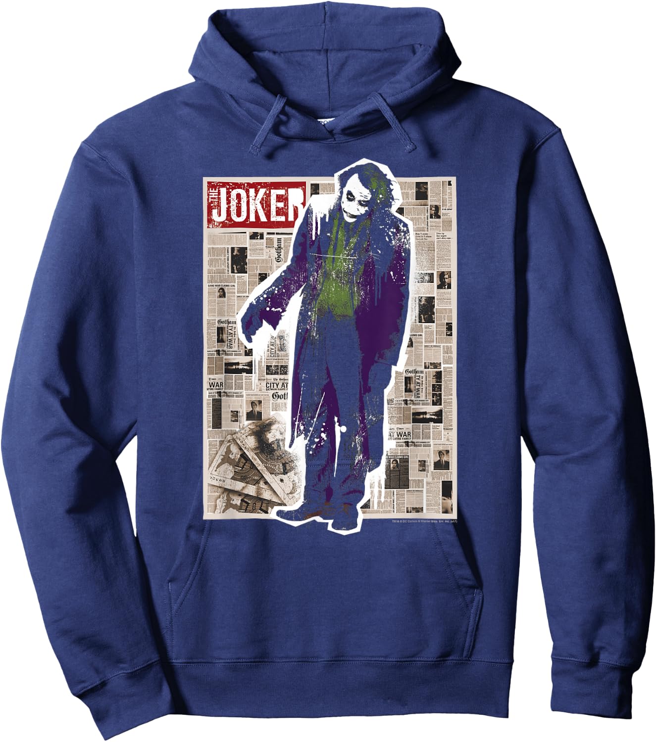 Batman Dark Knight Joker Funny Pages T Shirt Hoodie - Hoodie | Navy