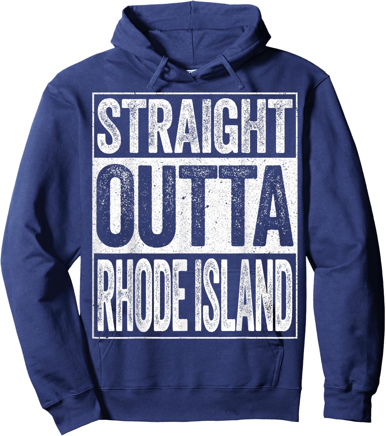 Straight Outta Rhode Island Shirt Men Women Kids RI State Hoodie - Hoodie | Navy