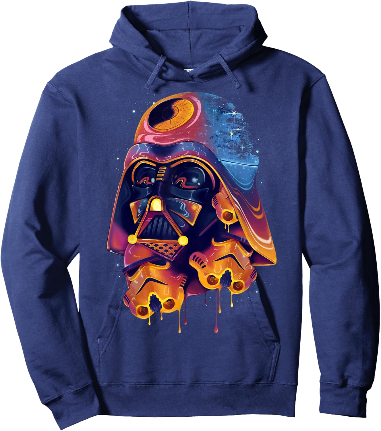 Star Wars Darth Vader Trooper Helmets Psychedelic Drip Hoodie - Hoodie | Navy