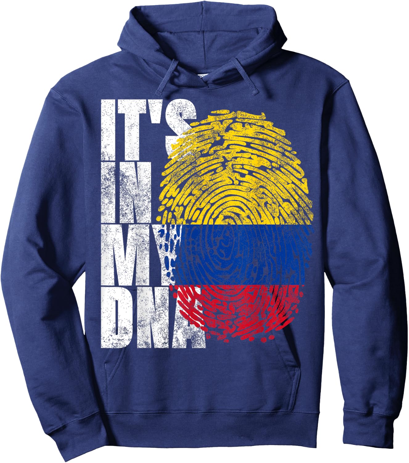 It's In My DNA Colombian Gifts Proud Hispanic Colombia Flag Hoodie - Hoodie | Navy