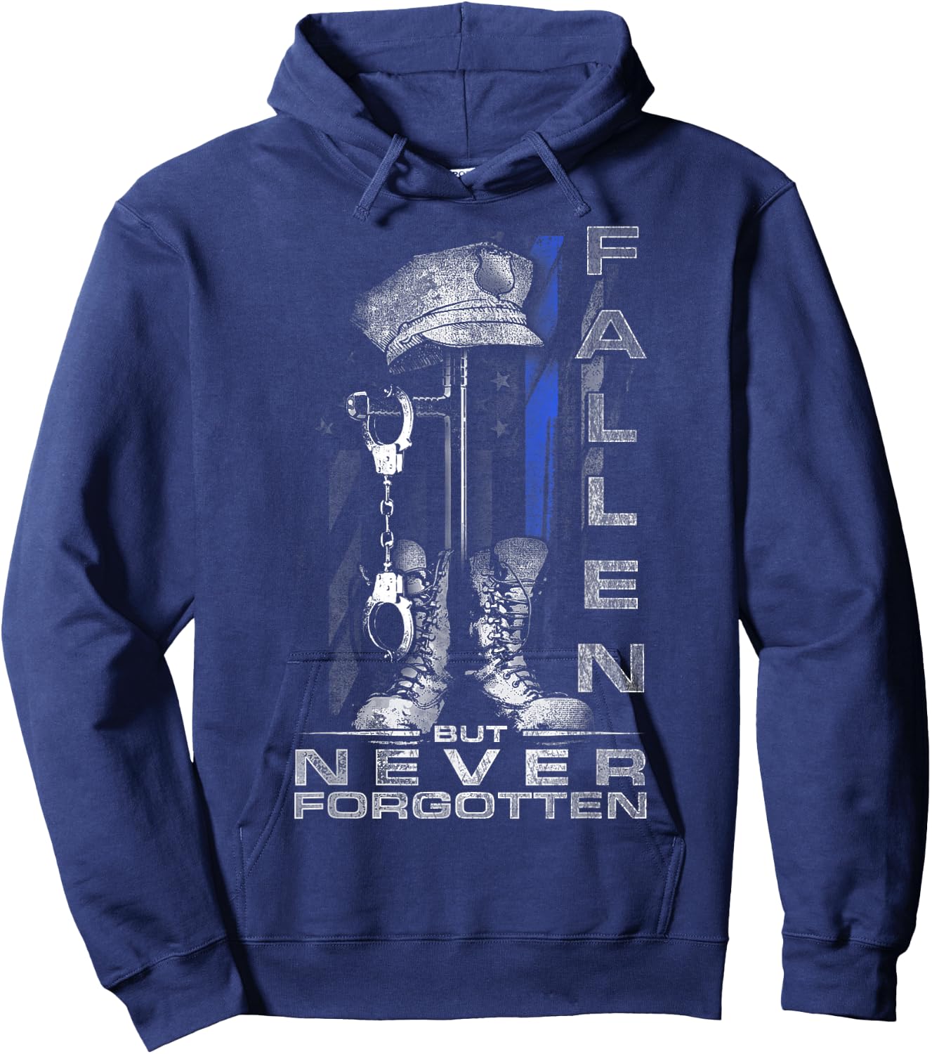 Thin Blue Line - Fallen But Never Forgotten Hoodie - Hoodie | Navy