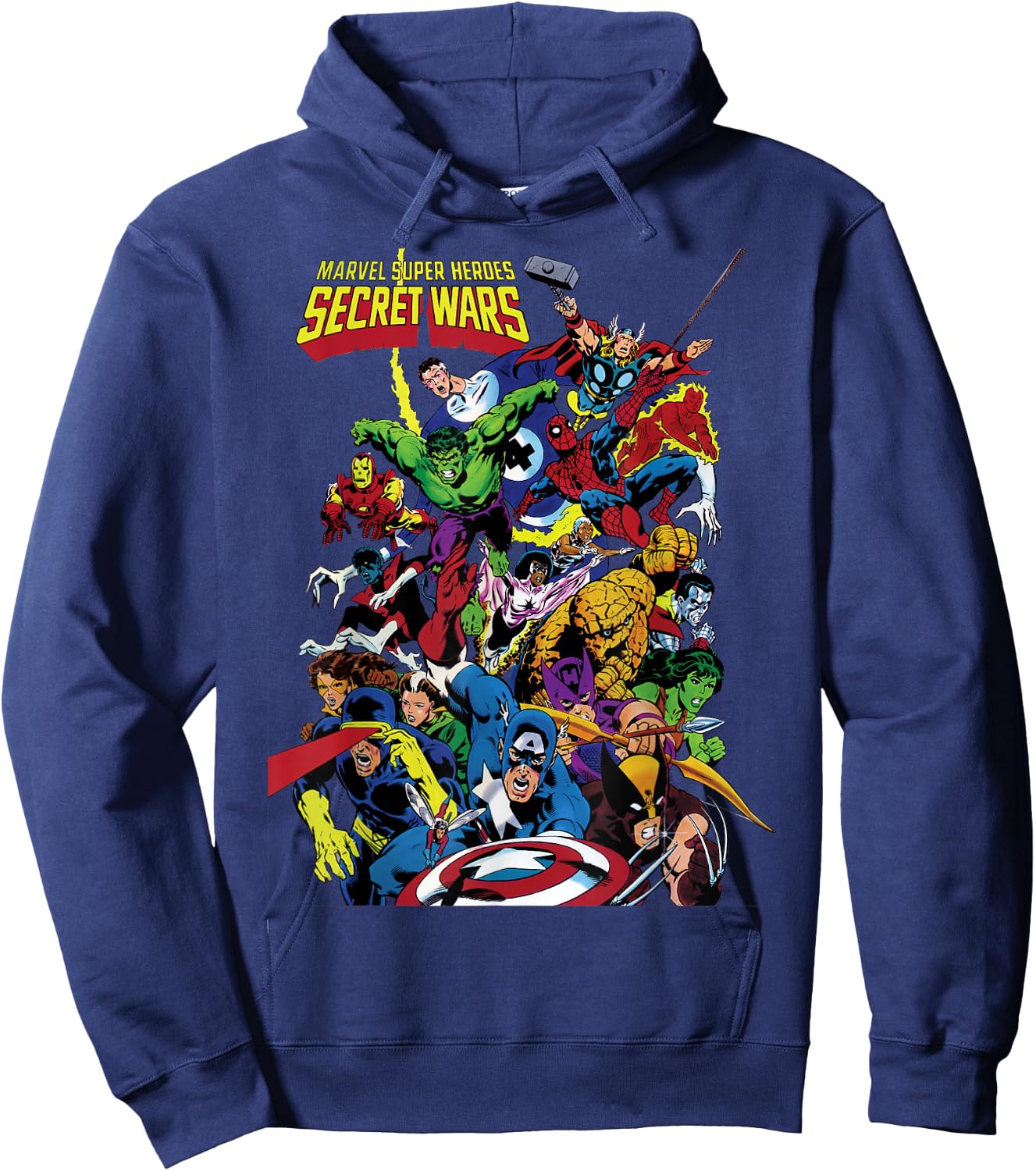 Marvel Exclusive Secret Wars Franchise Hero Collage Hoodie - Hoodie | Navy