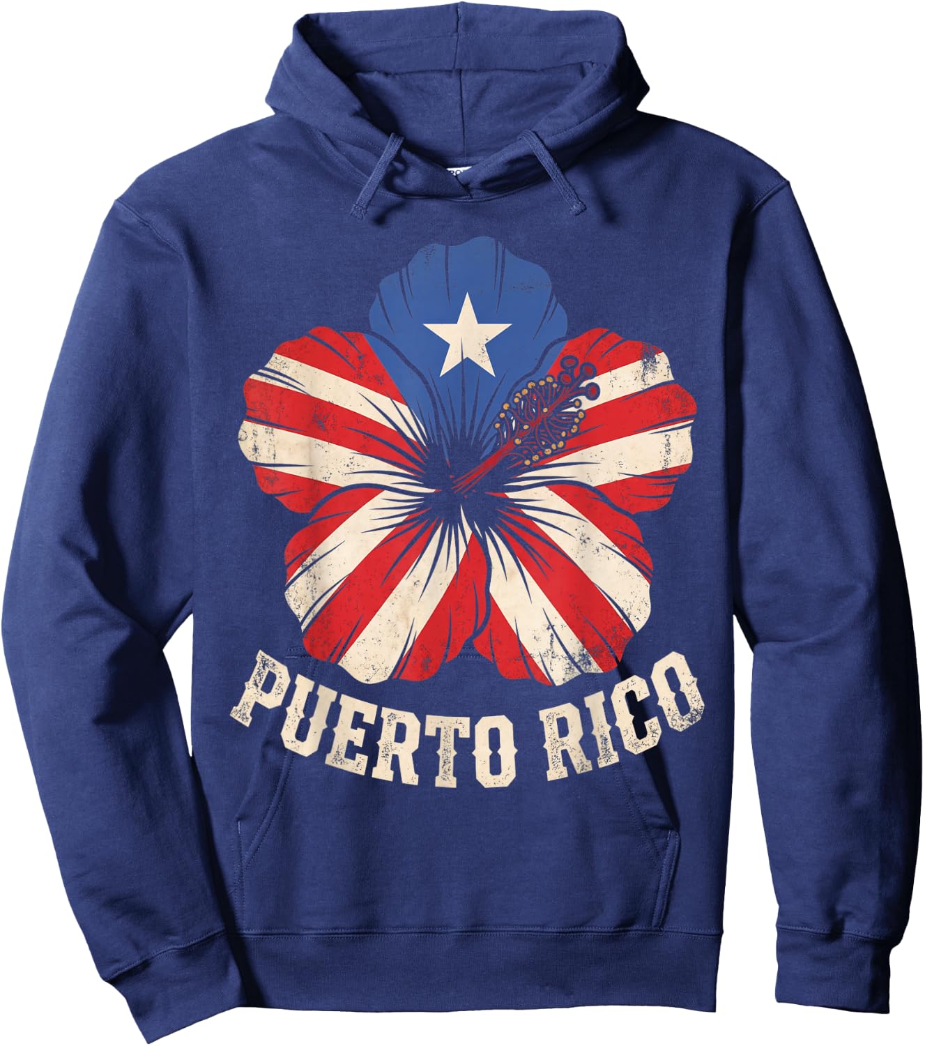 Puerto Rico Flag Patriotic Funny PR Rican Pride Boricua Hoodie - Hoodie | Navy