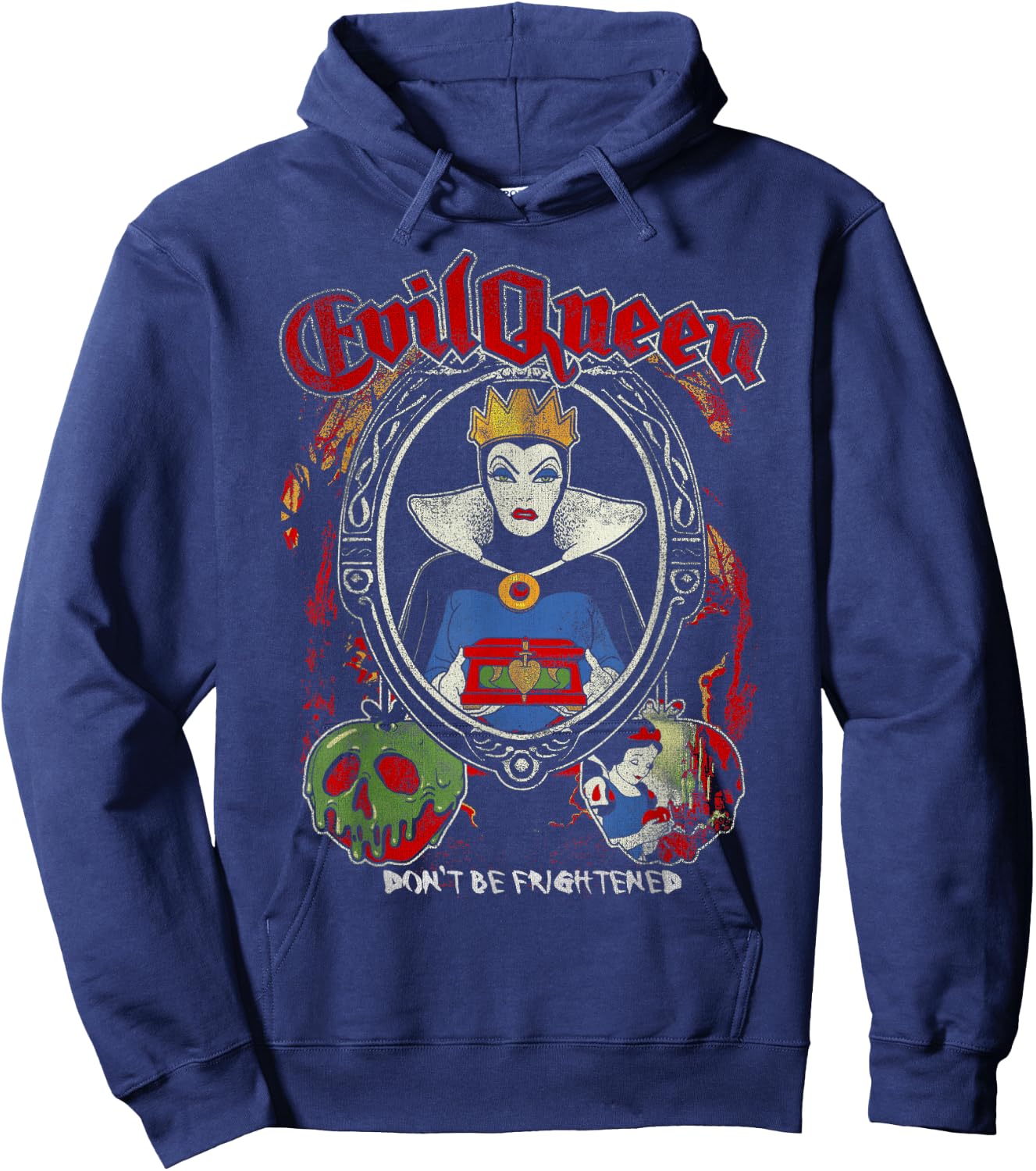 Disney Snow White Evil Queen Don't Be Frightened Distressed Hoodie - Hoodie | Navy