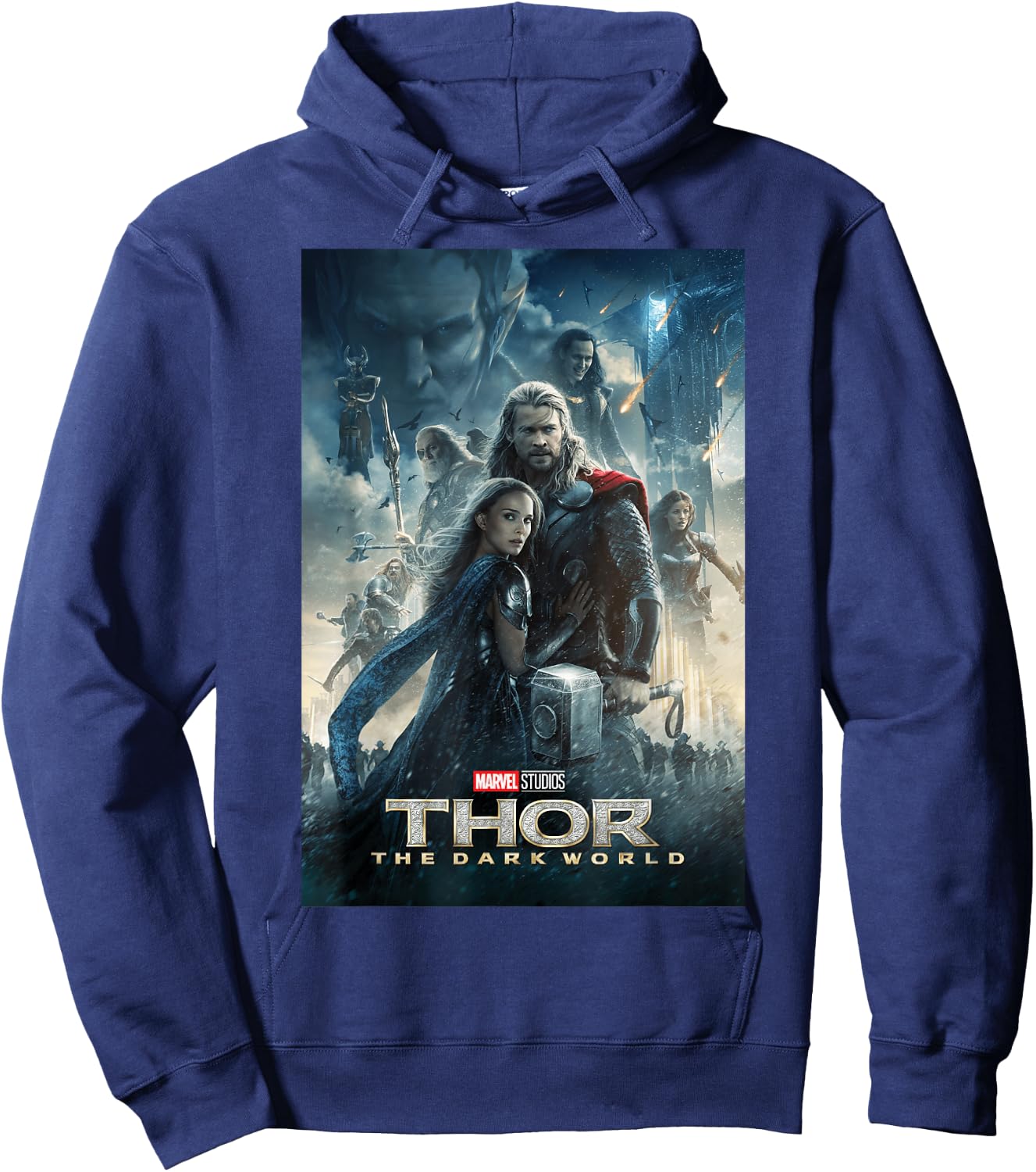 Marvel Studios Thor Dark World Movie Poster Graphic Hoodie - Hoodie | Navy