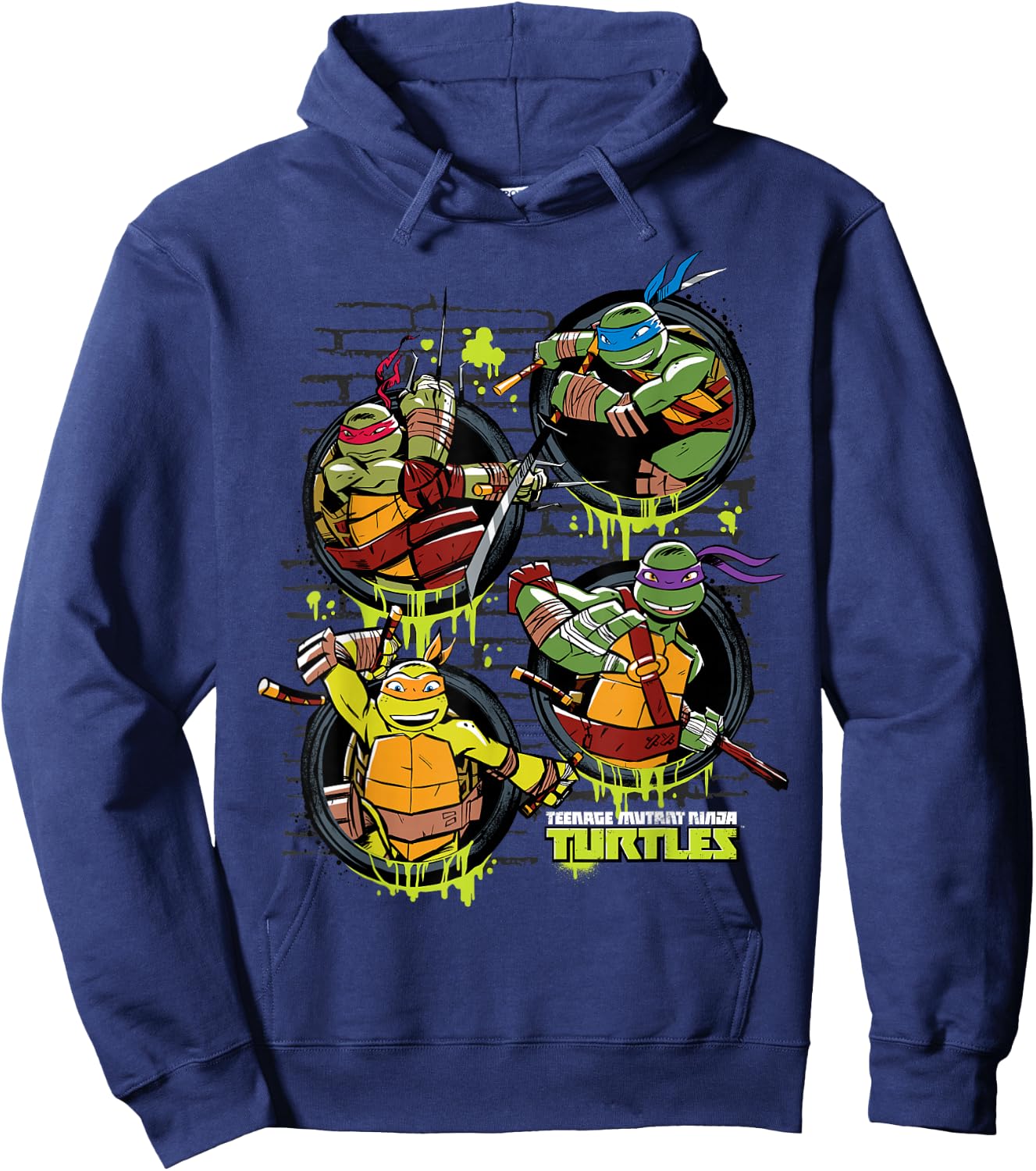 Teenage Mutant Ninja Turtles Multiple Sewer Holes Hoodie - Hoodie | Navy