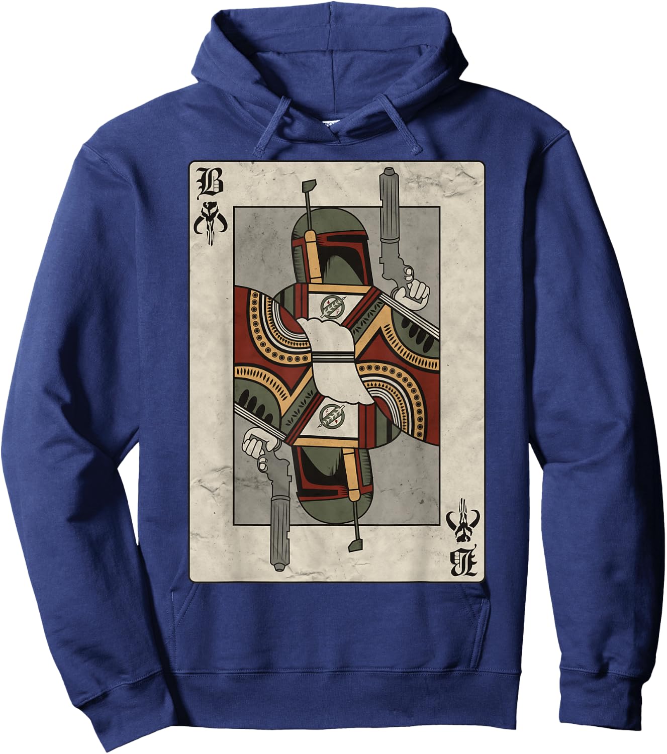 Star Wars Boba Fett Bounty Hunter Playing Card Hoodie - Hoodie | Navy