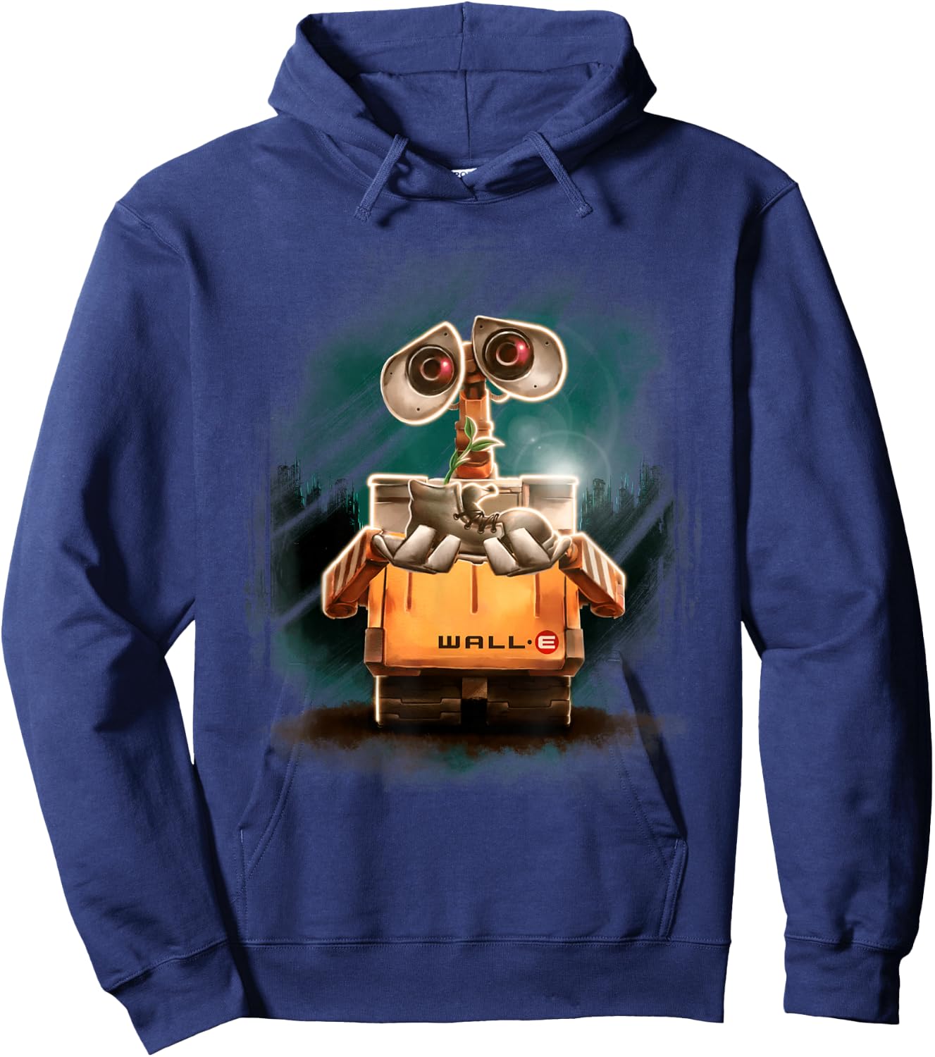 Disney Pixar Wall-E Plant Shoe Night Graphic Hoodie - Hoodie | Navy