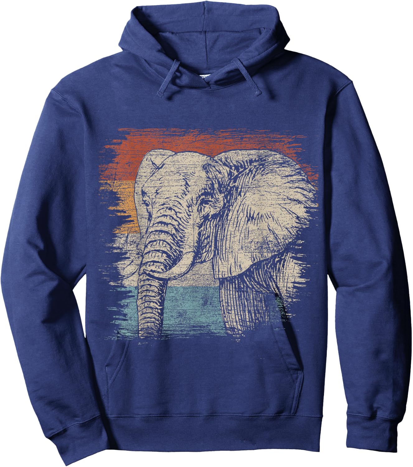 African Animal Lover Gift Elephant Hoodie - Hoodie | Navy