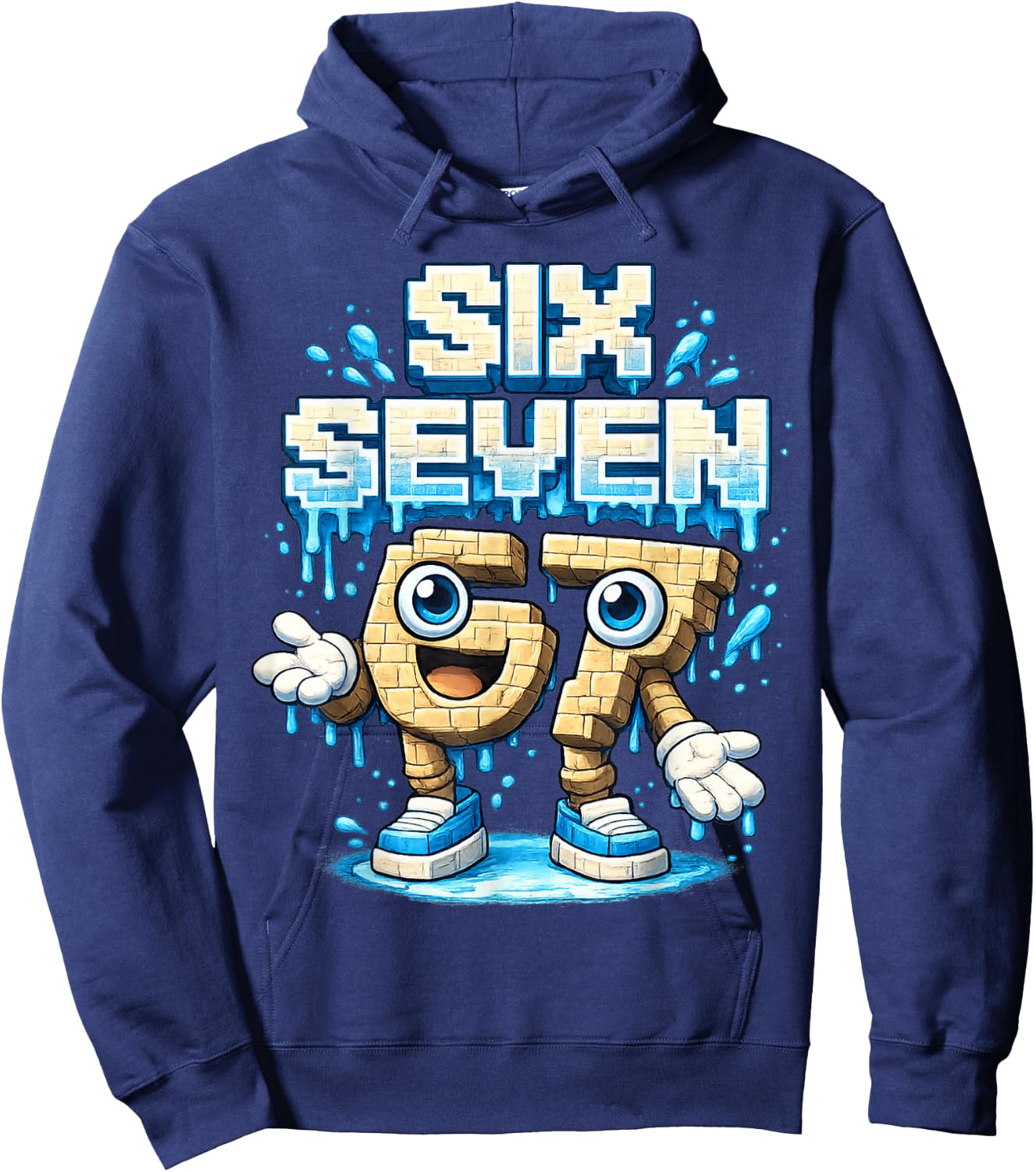 I was 6 Now I'm Six 7 Seven Years Brainrot Birthday Hoodie - Hoodie | Navy