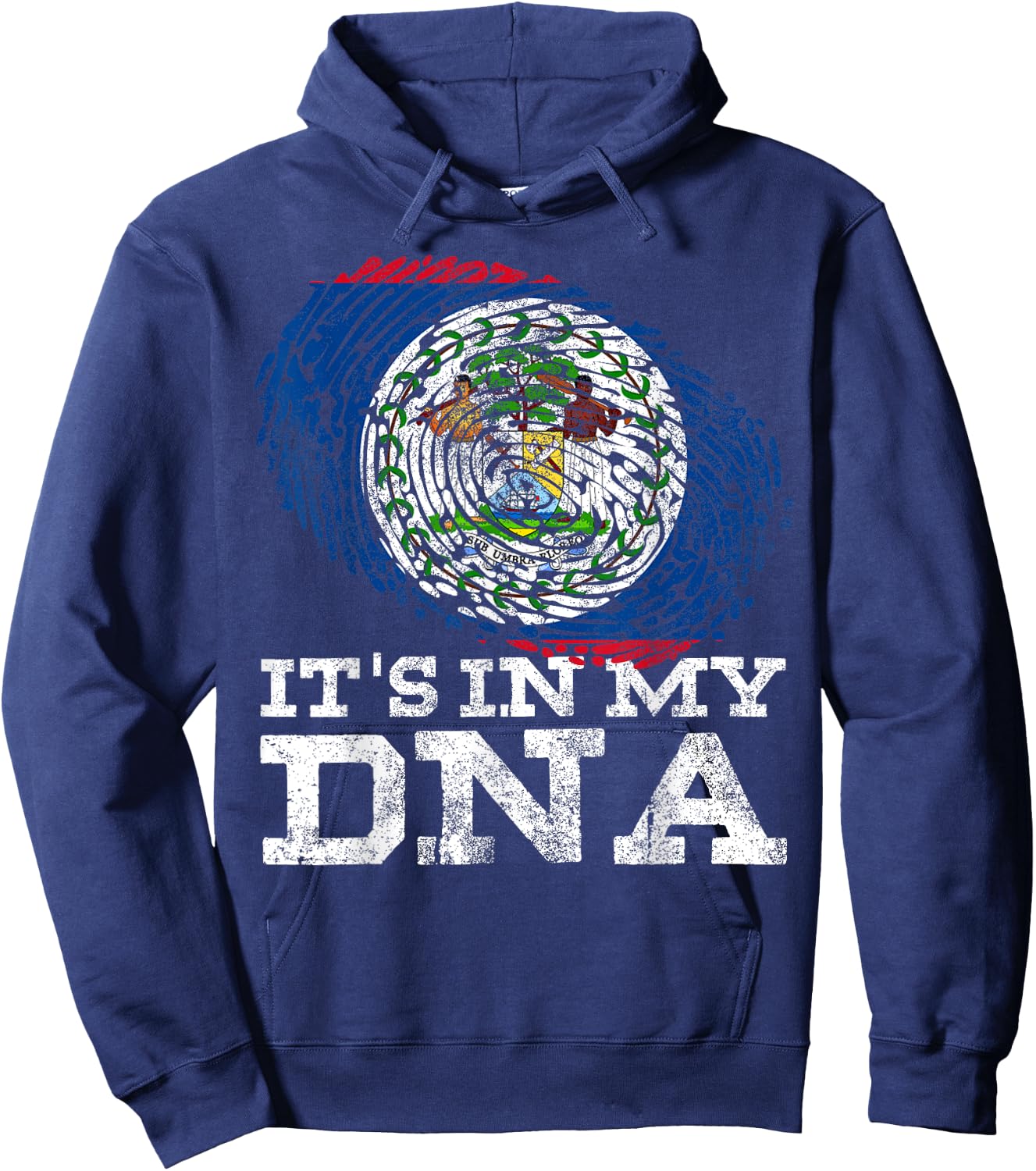 It's In My DNA Belize Flag Shirt Maya Hispanic Gift Belizean Hoodie - Hoodie | Navy