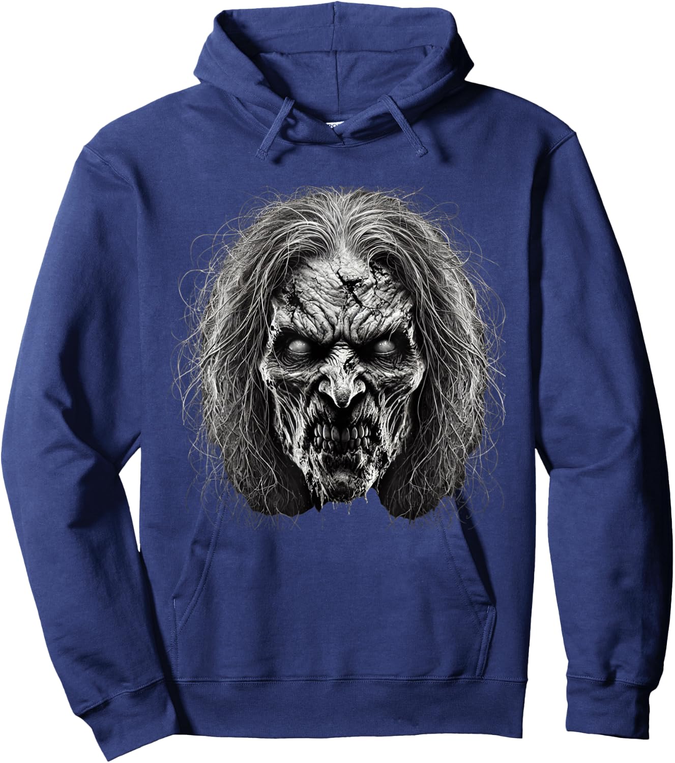 Scary Witch Face Evil Witch Halloween Costume Hoodie - Hoodie | Navy