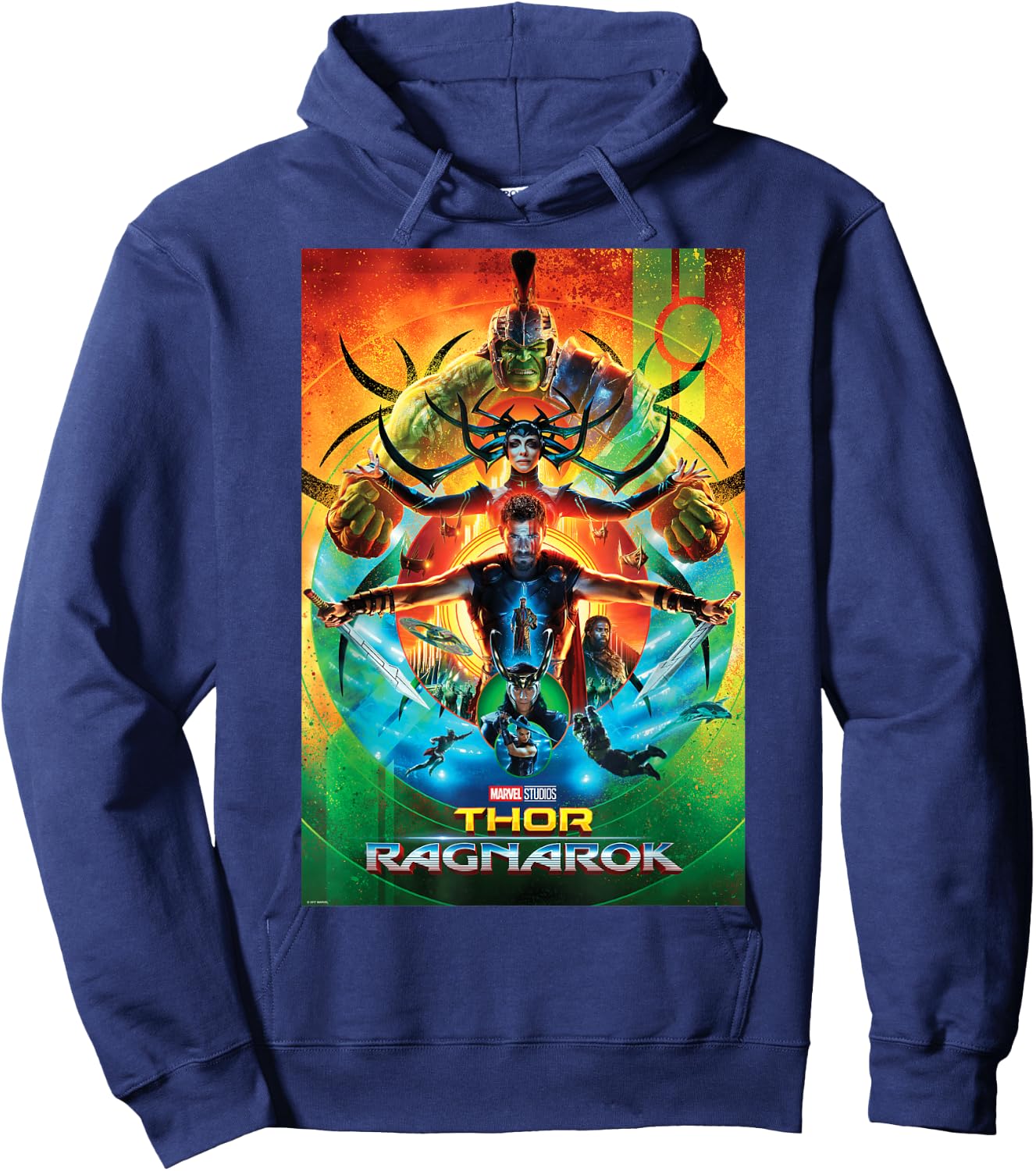 Marvel Studios Thor Ragnarok Movie Poster Graphic Hoodie - Hoodie | Navy