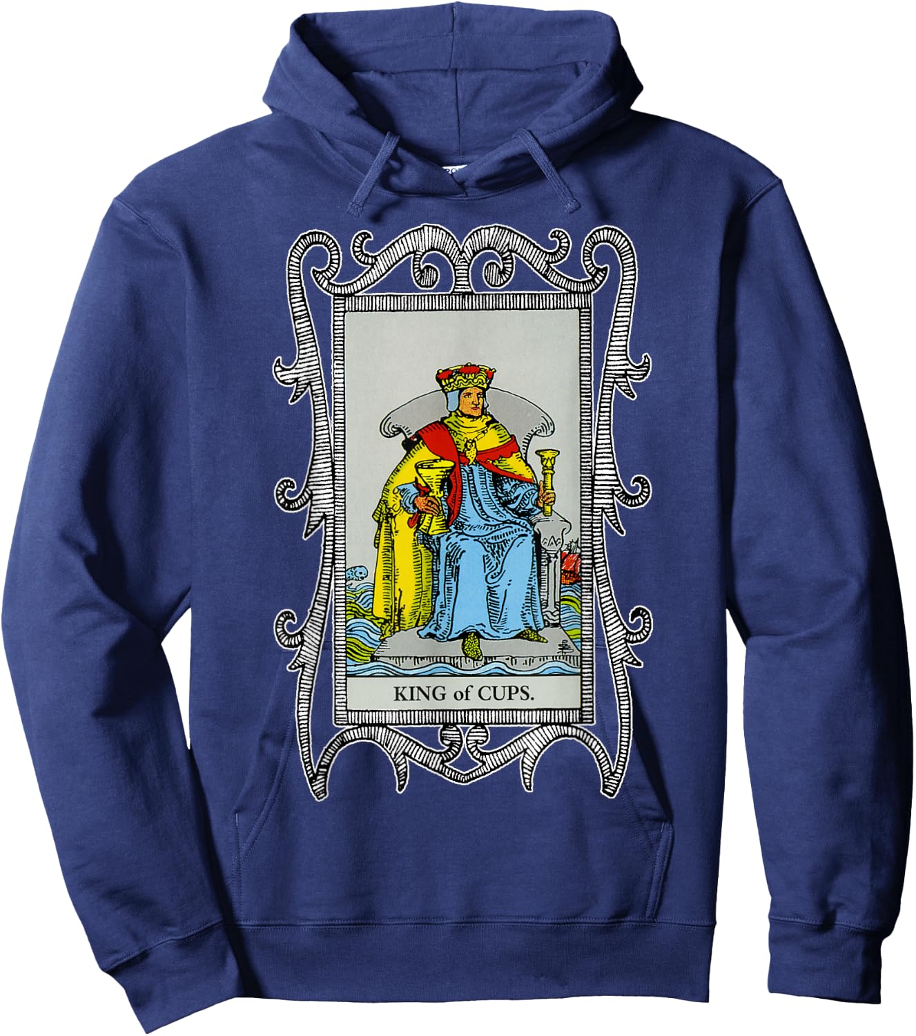 King of Cups Tarot Hoodie - Hoodie | Navy