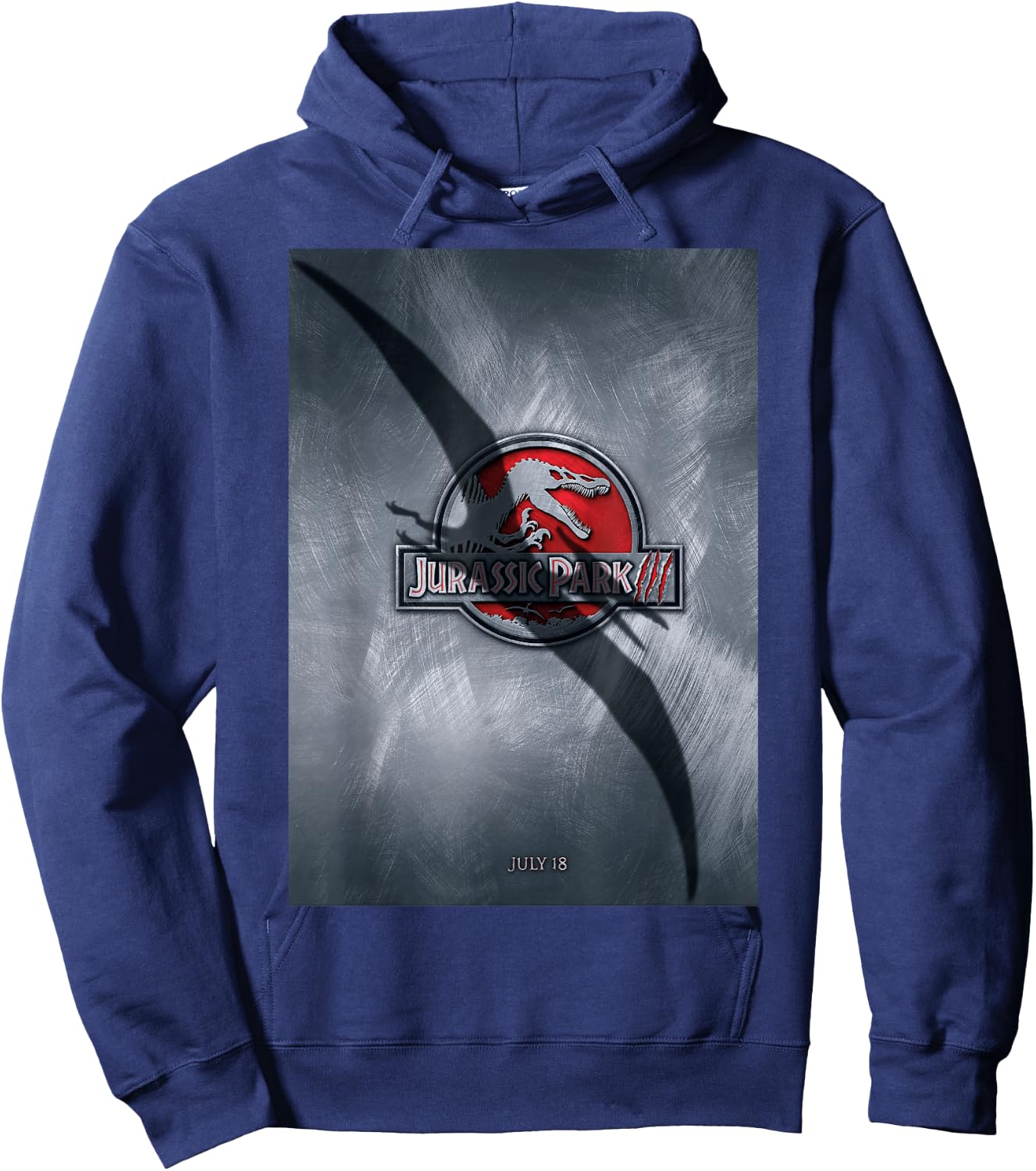 Jurassic Park 3 Movie Poster Pterodactyl Graphic Hoodie - Hoodie | Navy