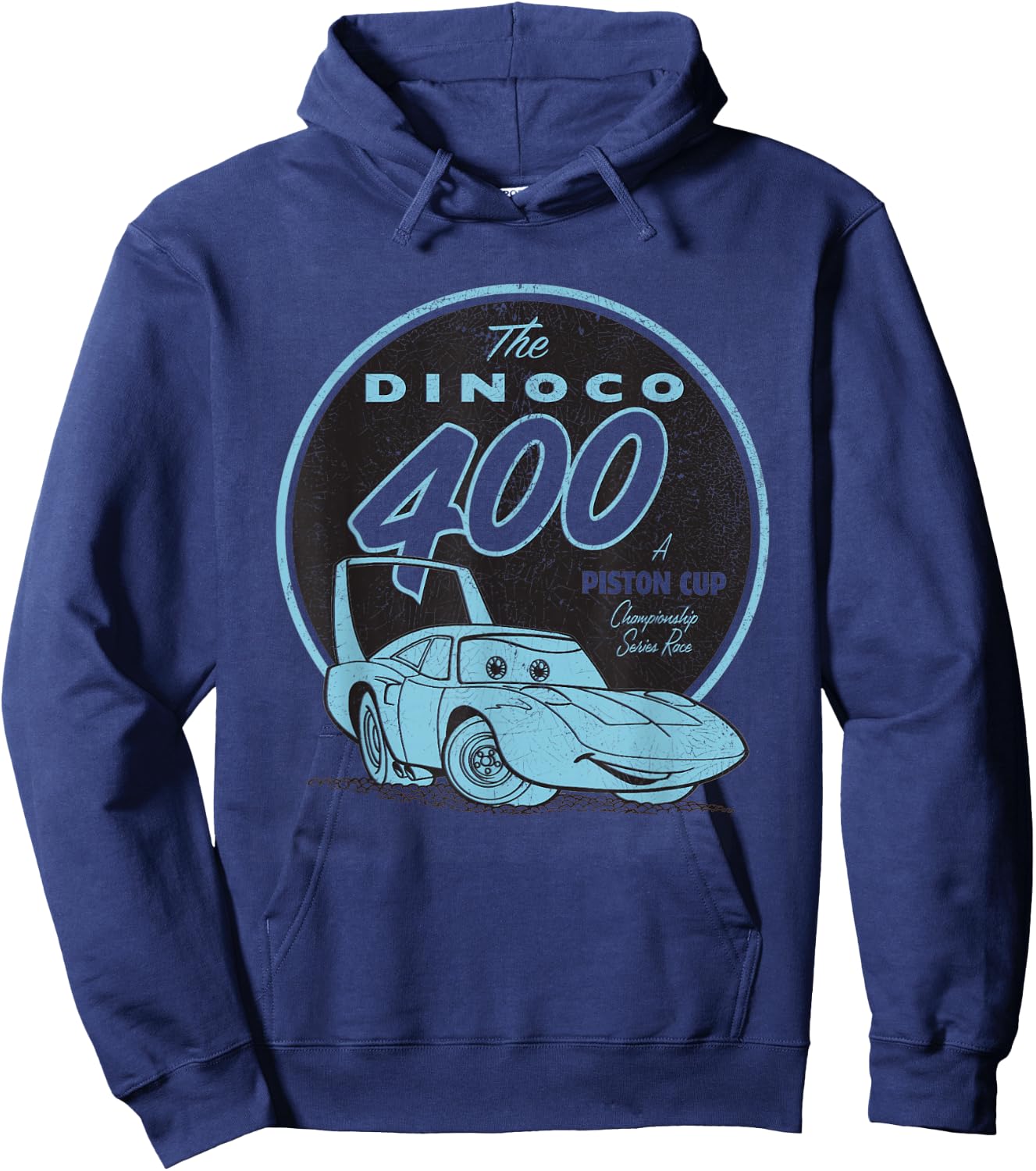 Disney Pixar Cars The Dinoco 400 Vintage Piston Cup Logo Hoodie - Hoodie | Navy
