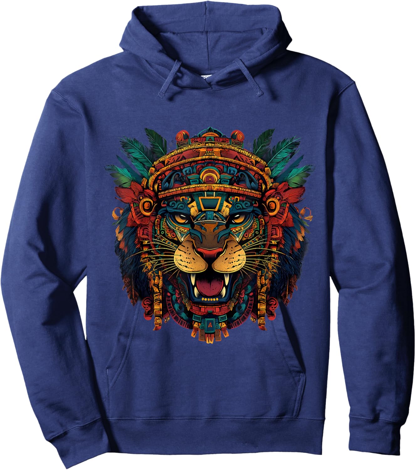 Mexican Mythology Native Mexican Pride Mayan Jaguar Aztec Hoodie - Hoodie | Navy