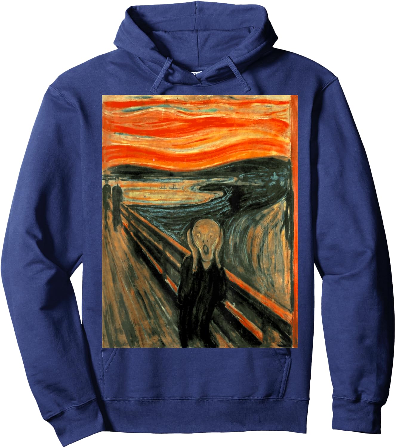 The Scream by Edvard Munch 1893 Expressionism Art Aesthetic Hoodie - Hoodie | Navy